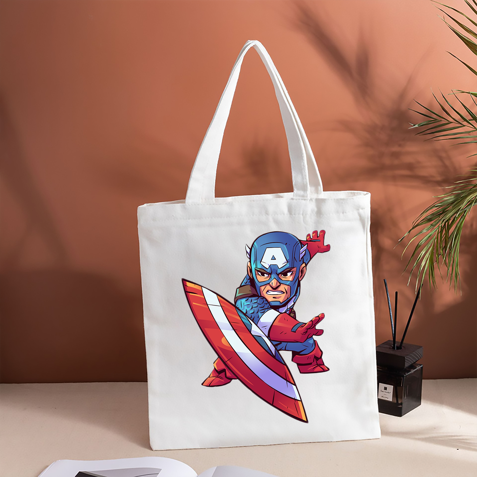 アベンジャーズ The Avengers 縦型キャンバス生地手提げバッグ　トートバッグ