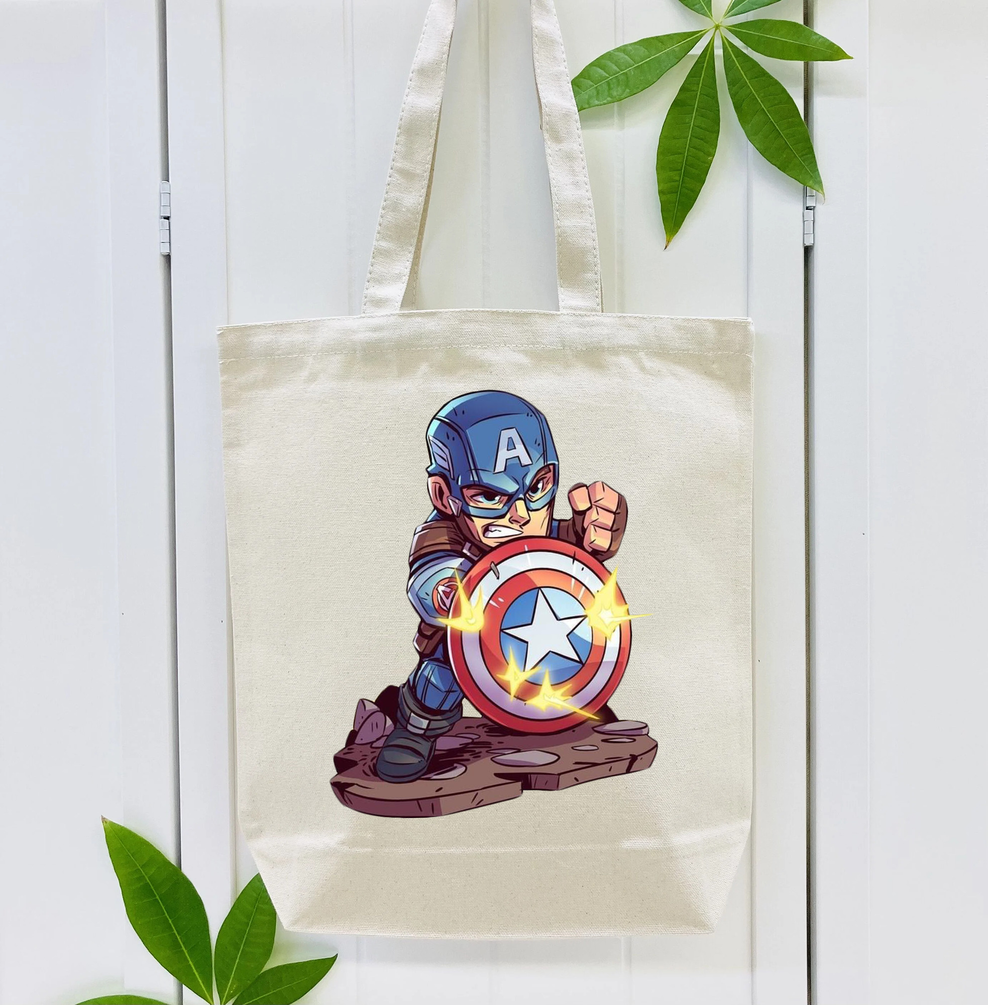 アベンジャーズ The Avengers 縦型キャンバス生地手提げバッグ　トートバッグ