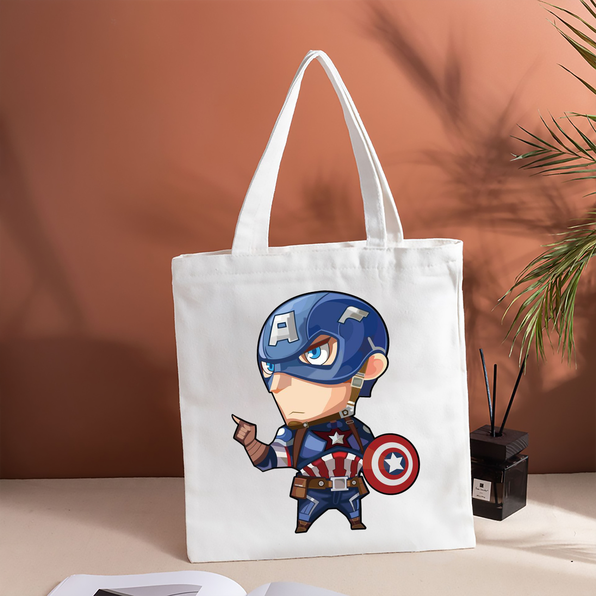 アベンジャーズ The Avengers 縦型キャンバス生地手提げバッグ　トートバッグ