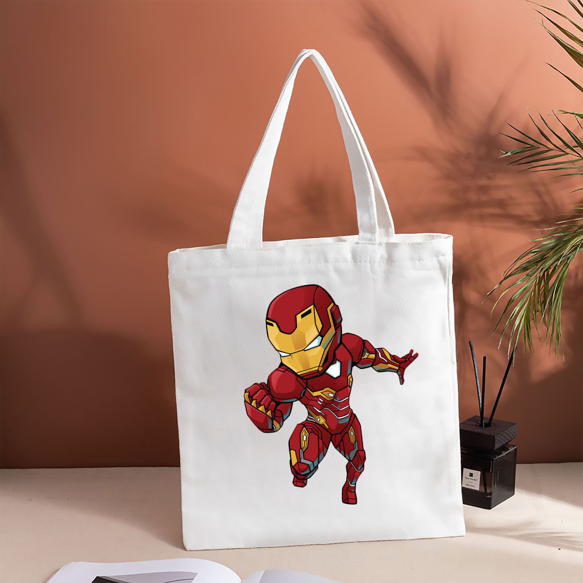 アベンジャーズ The Avengers 縦型キャンバス生地手提げバッグ　トートバッグ