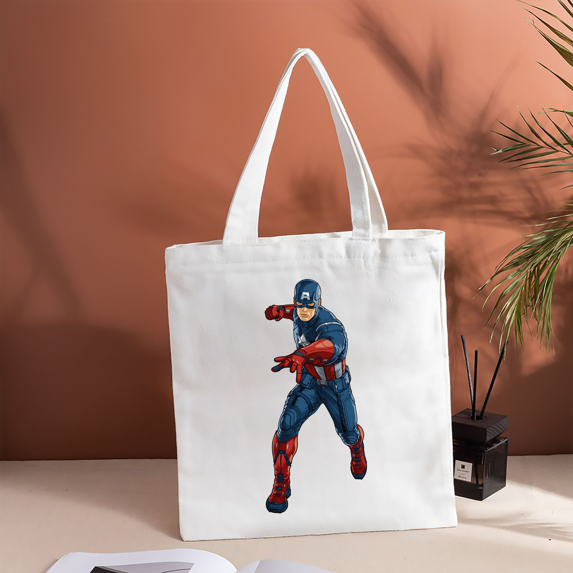 アベンジャーズ The Avengers 縦型キャンバス生地手提げバッグ　トートバッグ