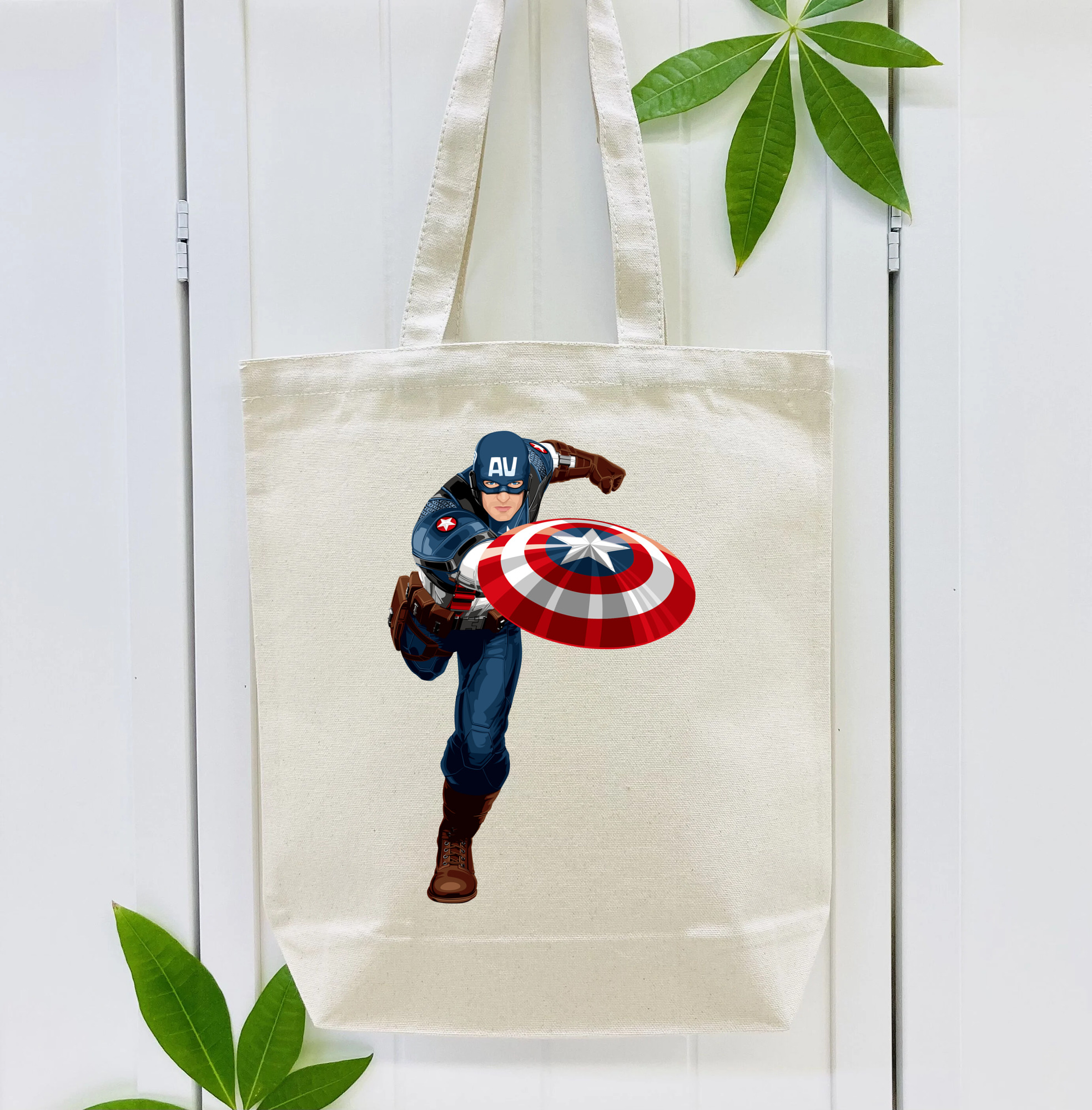 アベンジャーズ The Avengers 縦型キャンバス生地手提げバッグ　トートバッグ