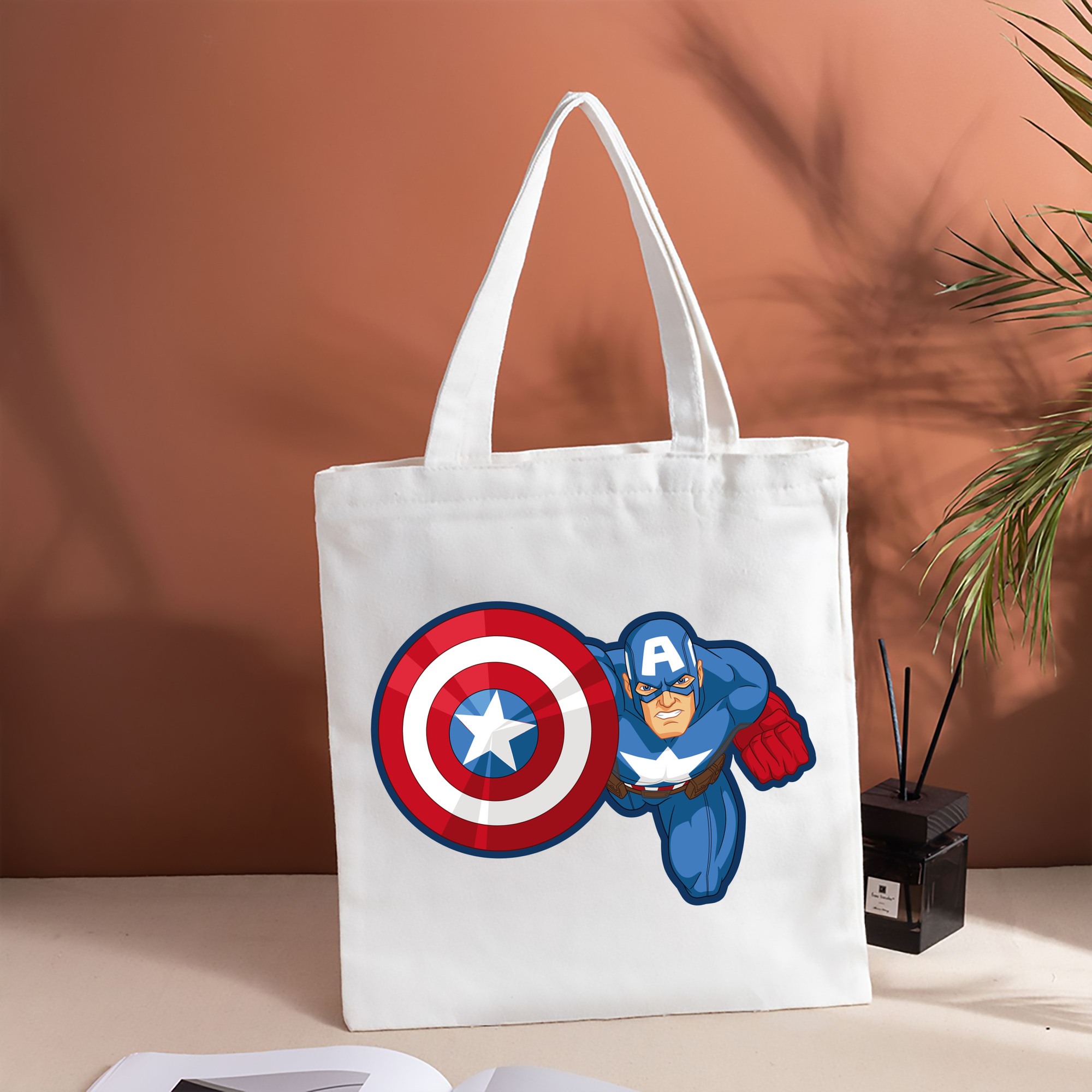アベンジャーズ The Avengers 縦型キャンバス生地手提げバッグ　トートバッグ