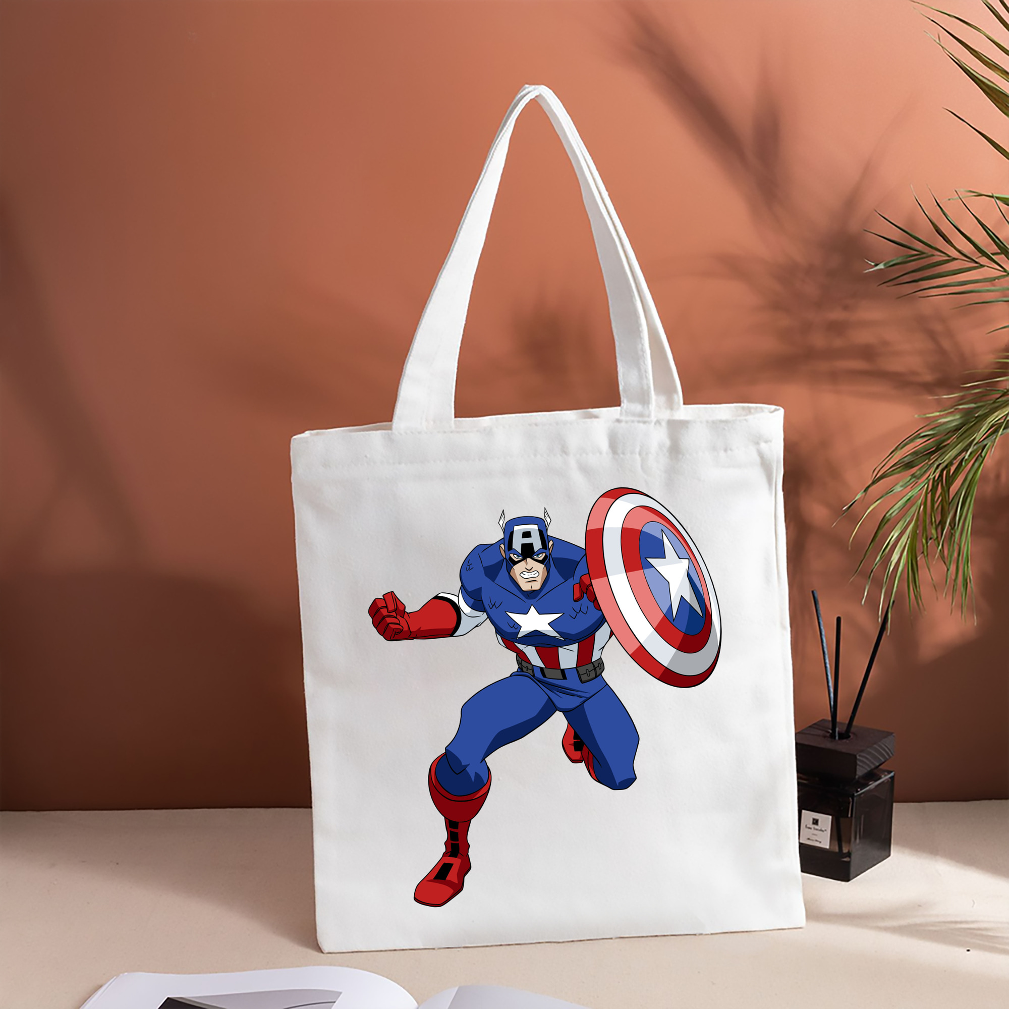 アベンジャーズ The Avengers 縦型キャンバス生地手提げバッグ　トートバッグ