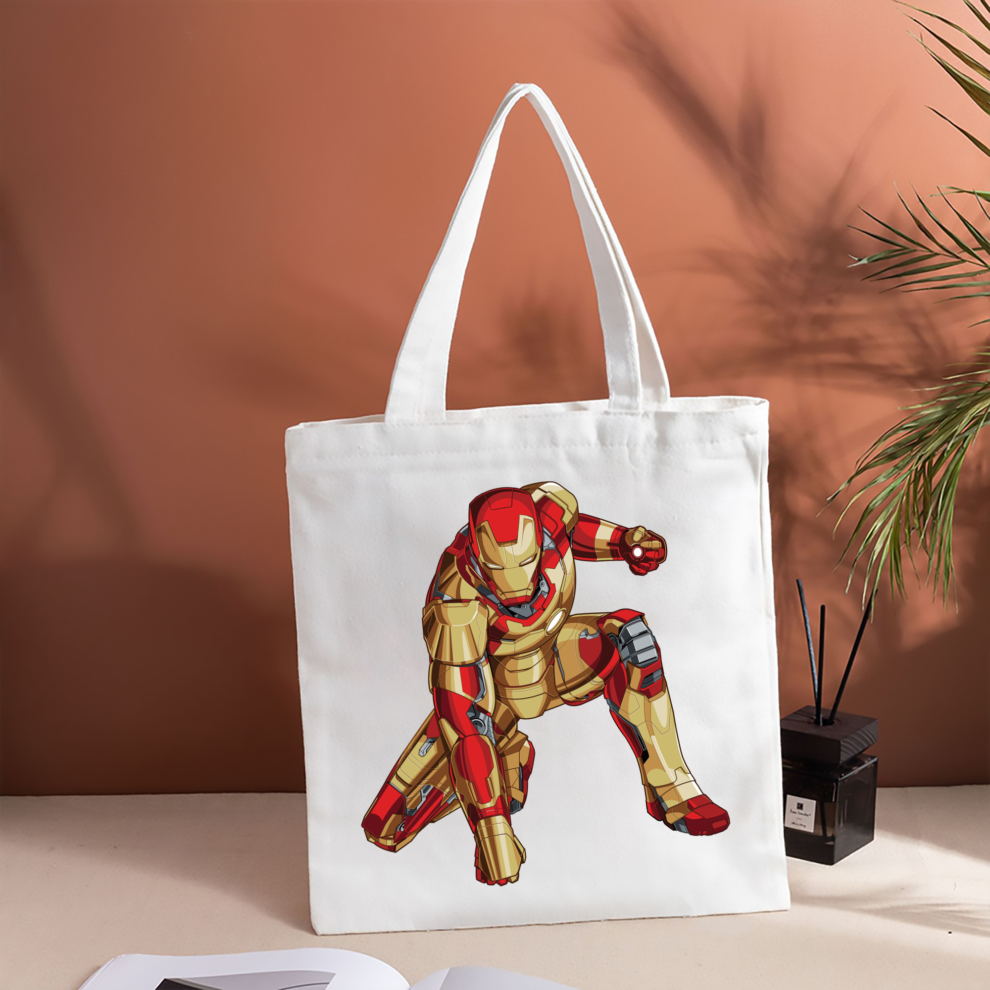 アベンジャーズ The Avengers 縦型キャンバス生地手提げバッグ　トートバッグ