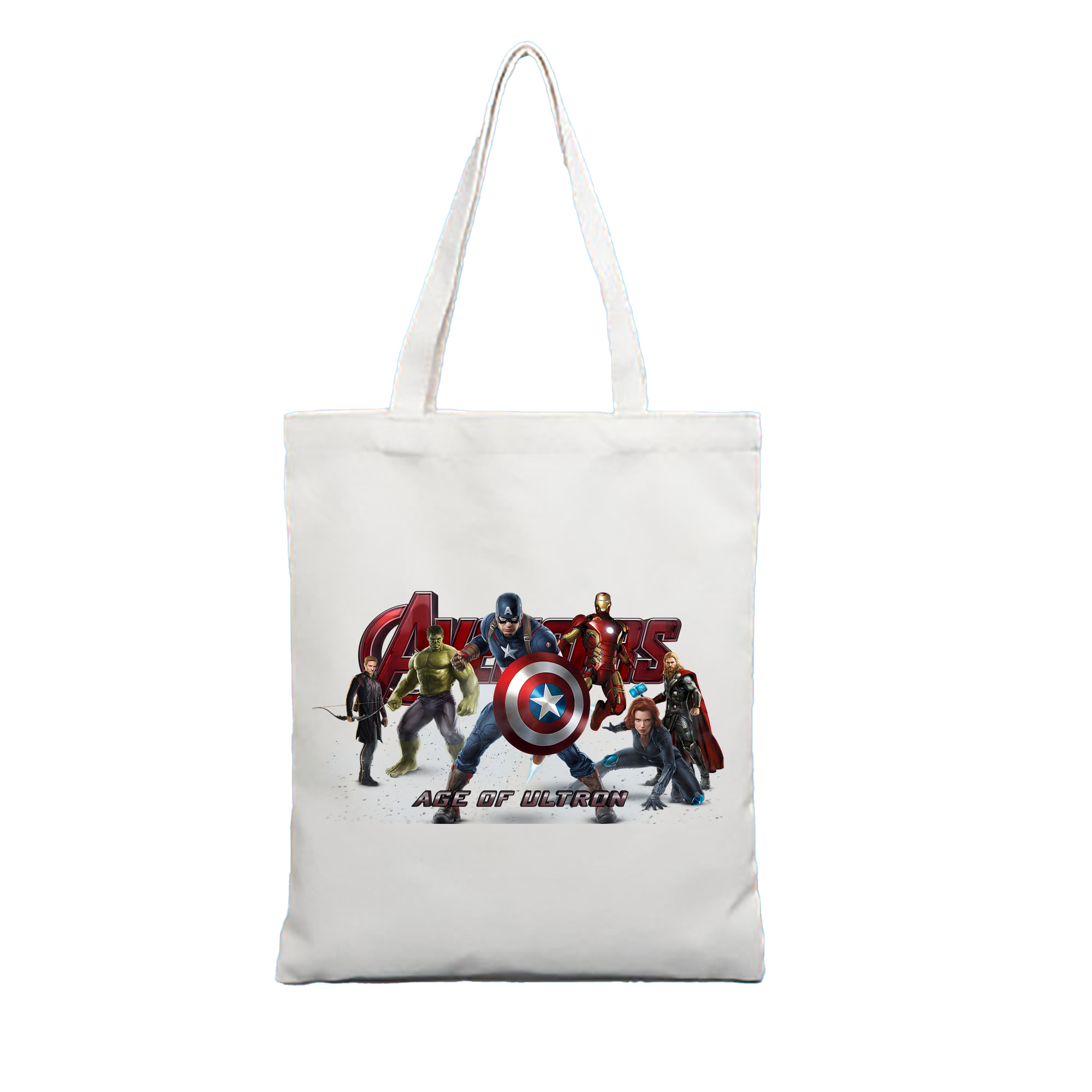 （画像用） アベンジャーズ The Avengers 縦型キャンバス生地手提げバッグ　トートバッグ