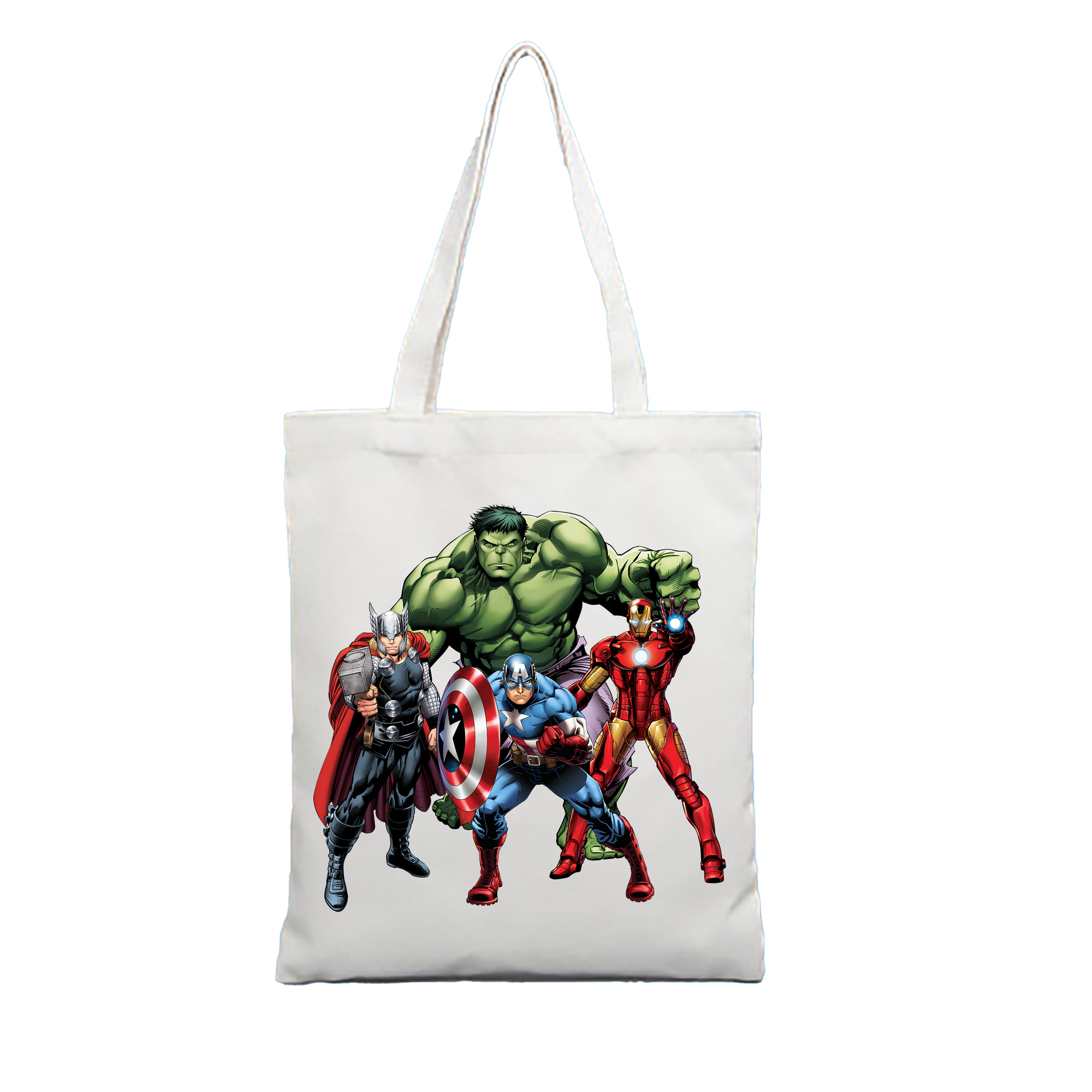 （画像用） アベンジャーズ The Avengers 縦型キャンバス生地手提げバッグ　トートバッグ