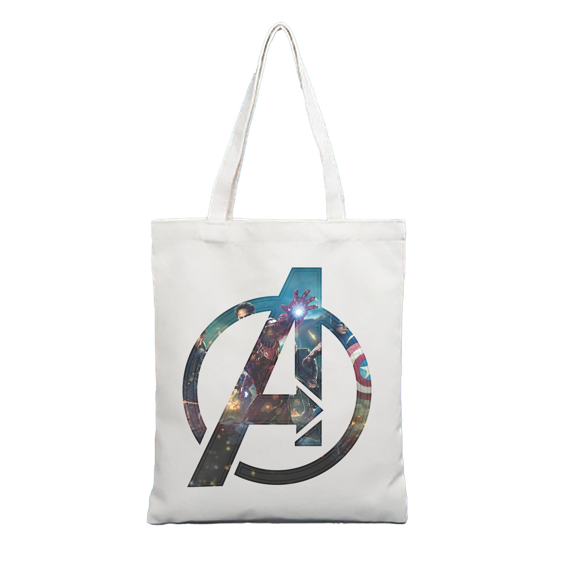 （画像用） アベンジャーズ The Avengers 縦型キャンバス生地手提げバッグ　トートバッグ