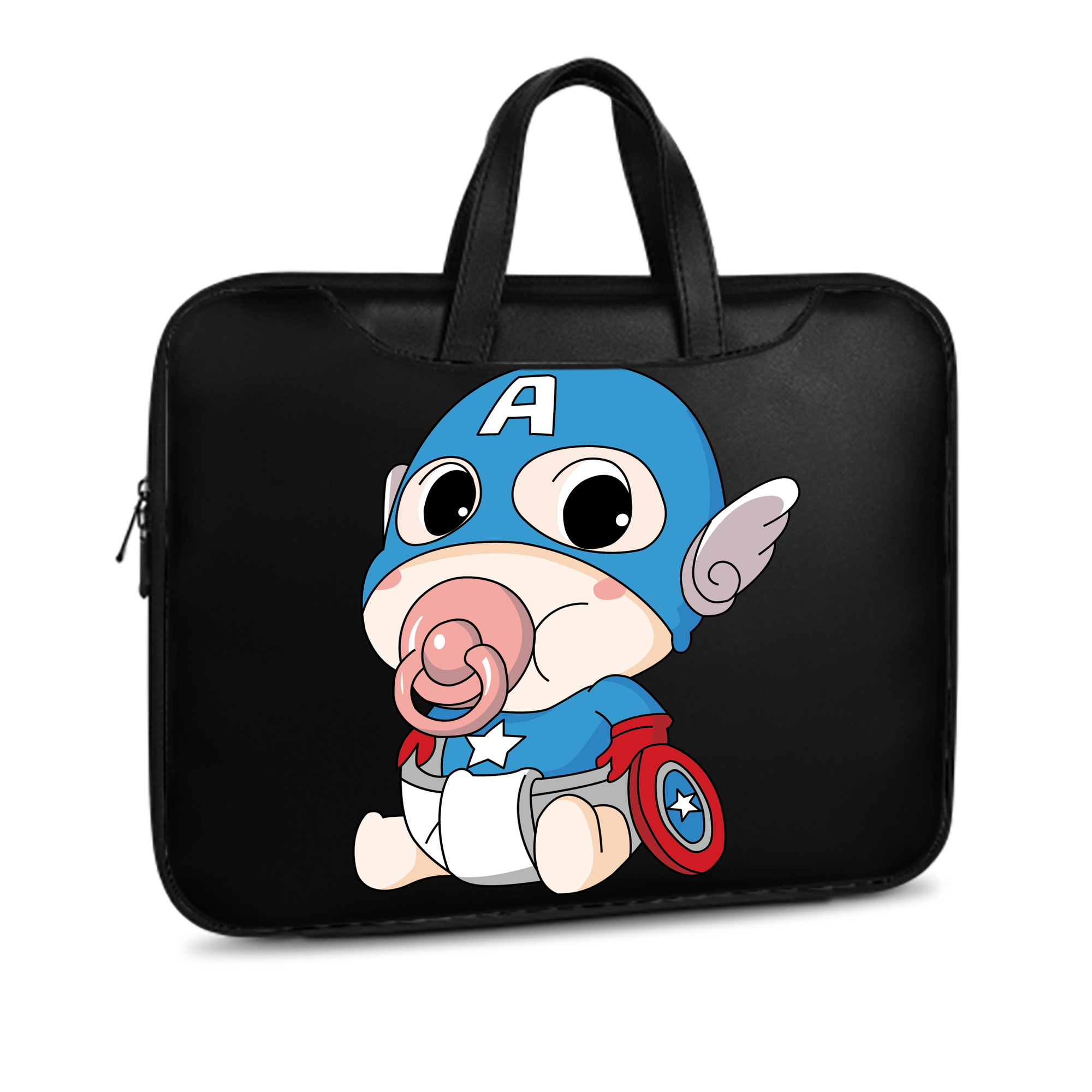 （画像用） アベンジャーズ The Avengers レザーラップトップバッグ　ノートパソコンケース