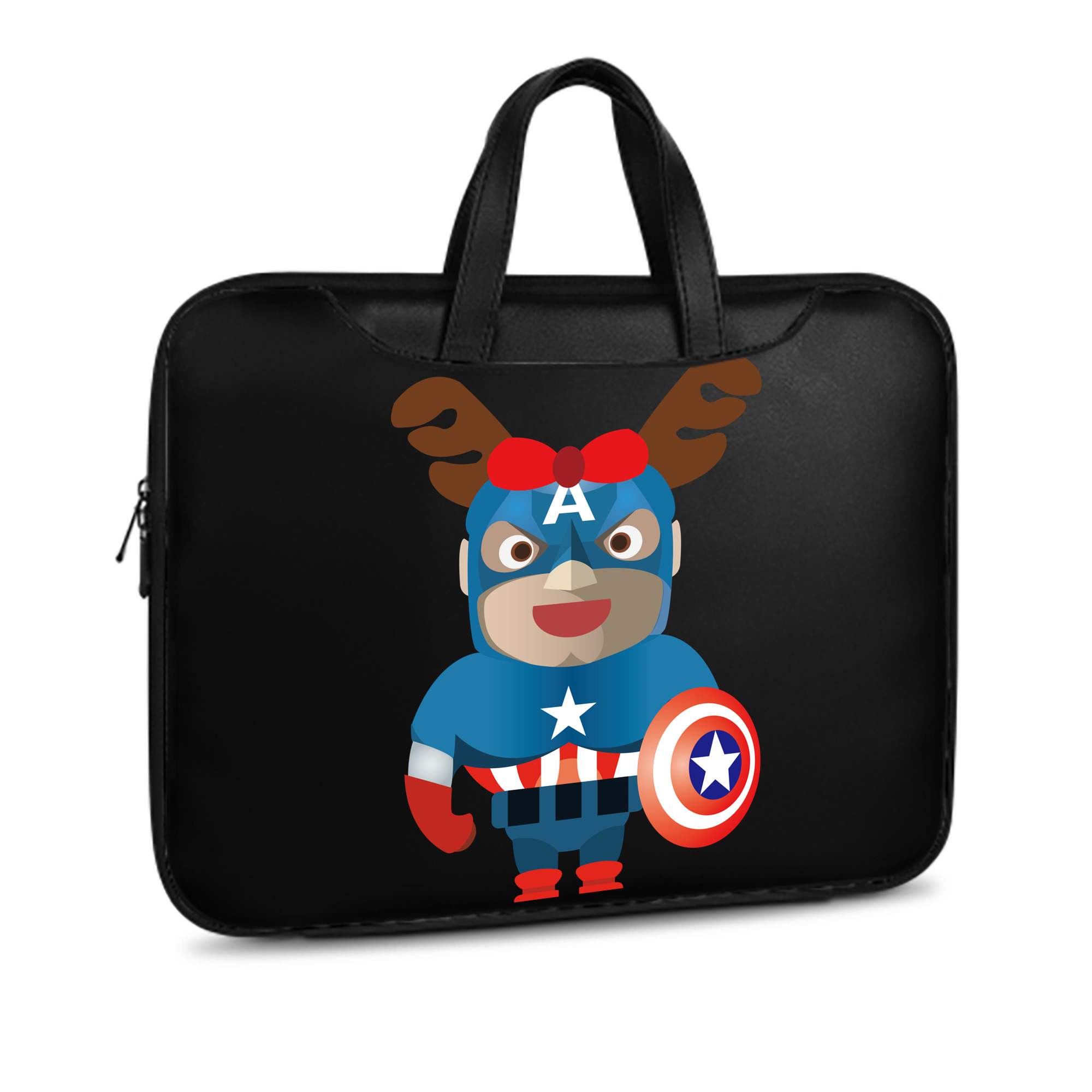 （画像用） アベンジャーズ The Avengers レザーラップトップバッグ　ノートパソコンケース