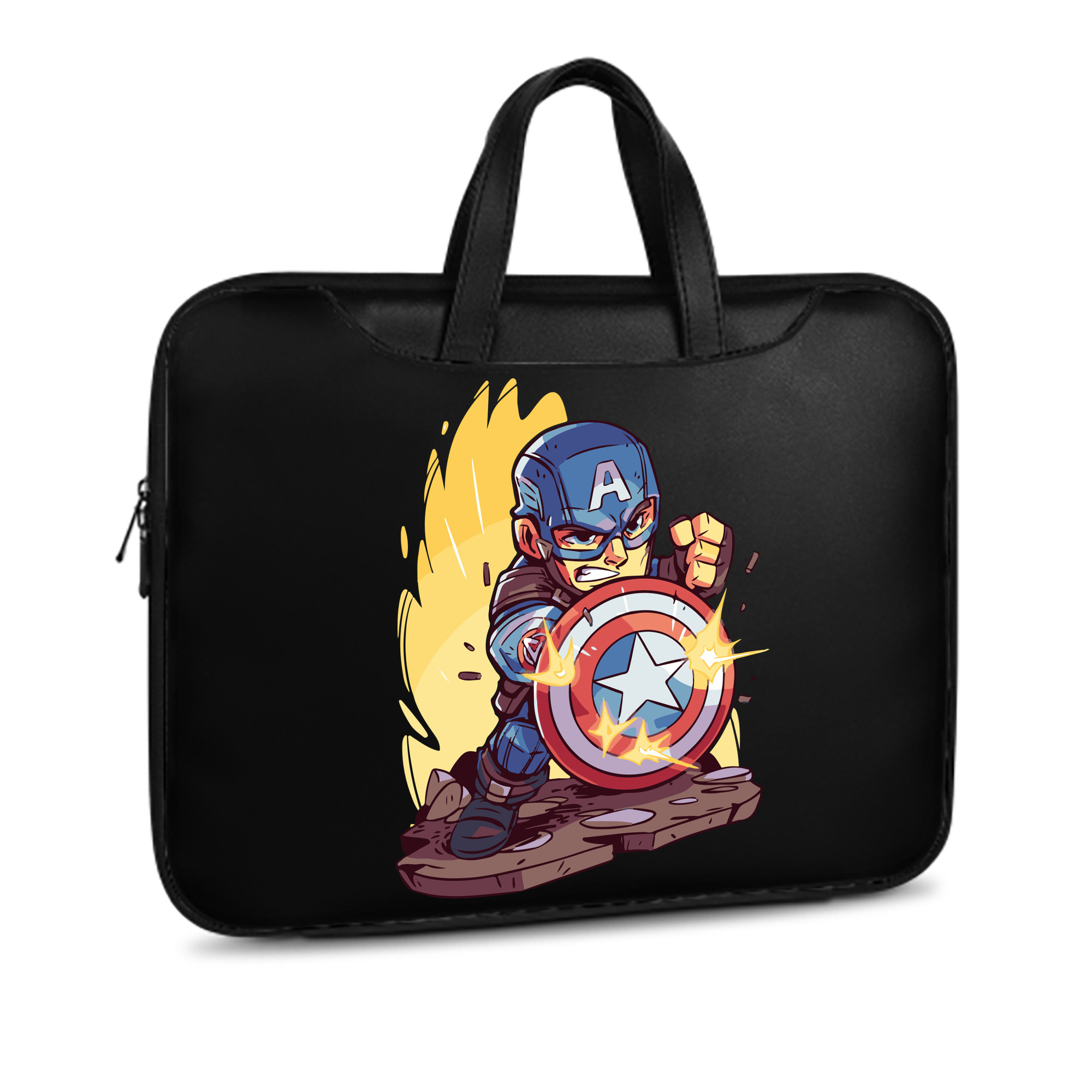 （画像用） アベンジャーズ The Avengers レザーラップトップバッグ　ノートパソコンケース