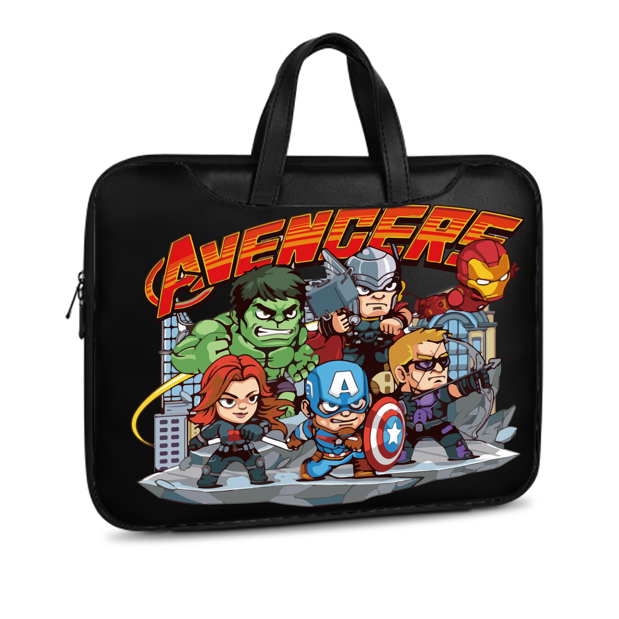 （画像用） アベンジャーズ The Avengers レザーラップトップバッグ　ノートパソコンケース