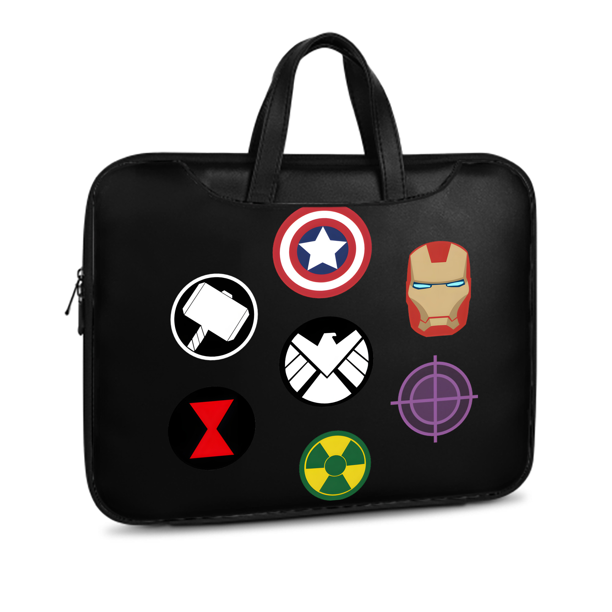 （画像用） アベンジャーズ The Avengers レザーラップトップバッグ　ノートパソコンケース