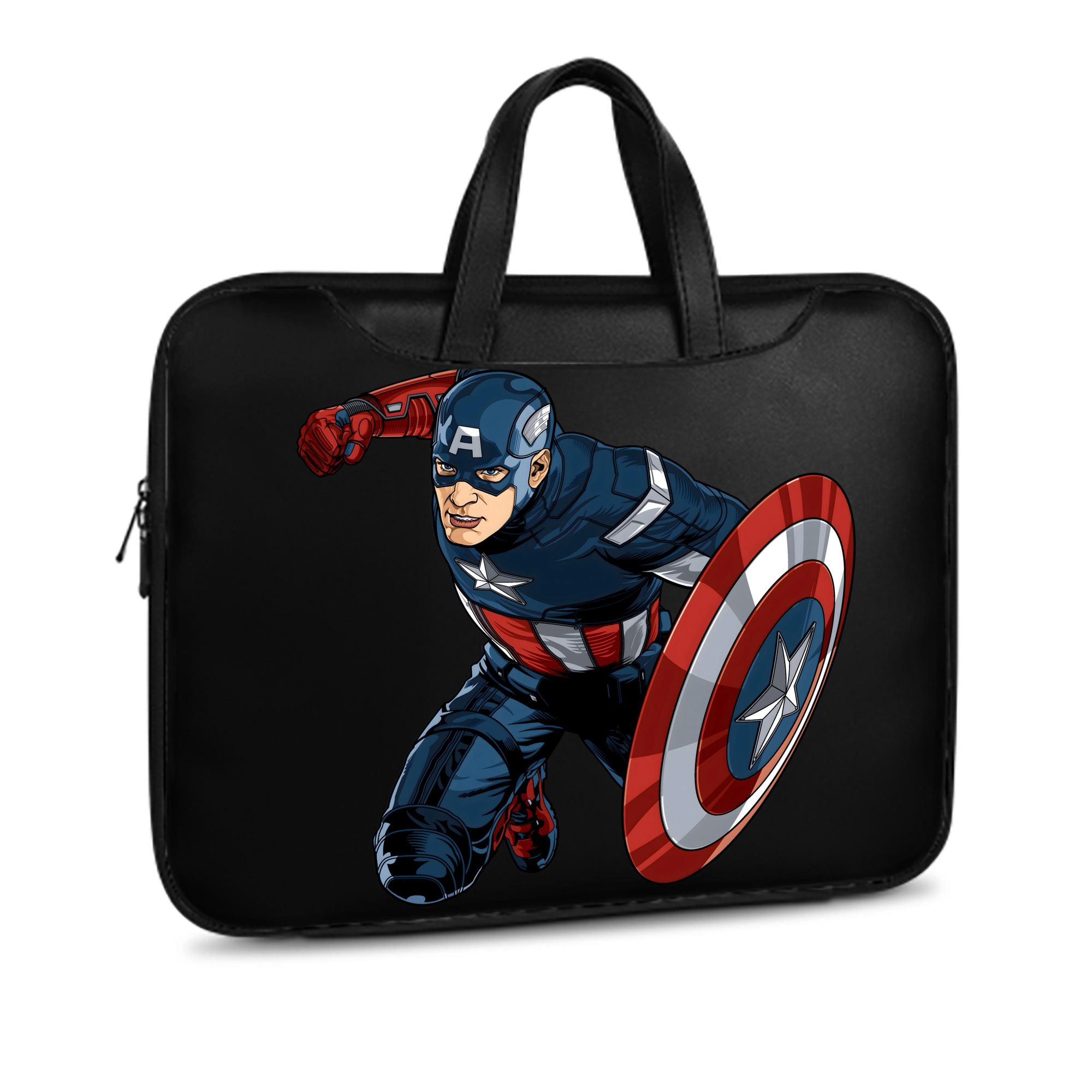 （画像用） アベンジャーズ The Avengers レザーラップトップバッグ　ノートパソコンケース