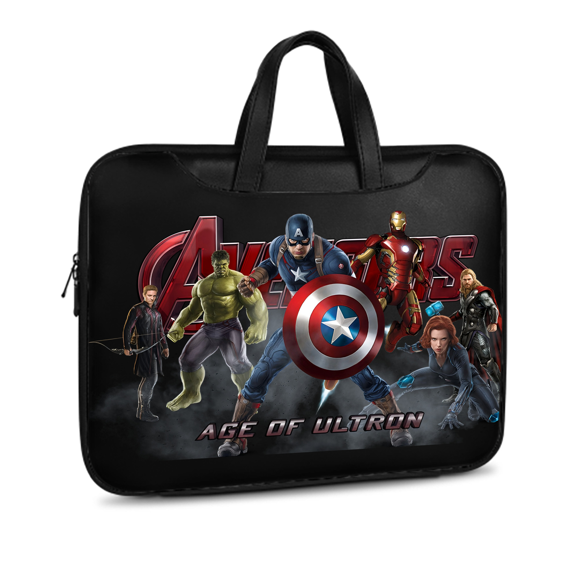 （画像用） アベンジャーズ The Avengers レザーラップトップバッグ　ノートパソコンケース