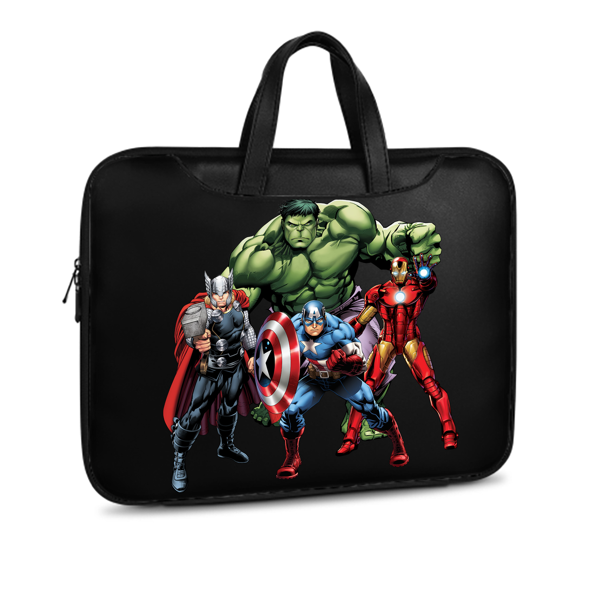 （画像用） アベンジャーズ The Avengers レザーラップトップバッグ　ノートパソコンケース