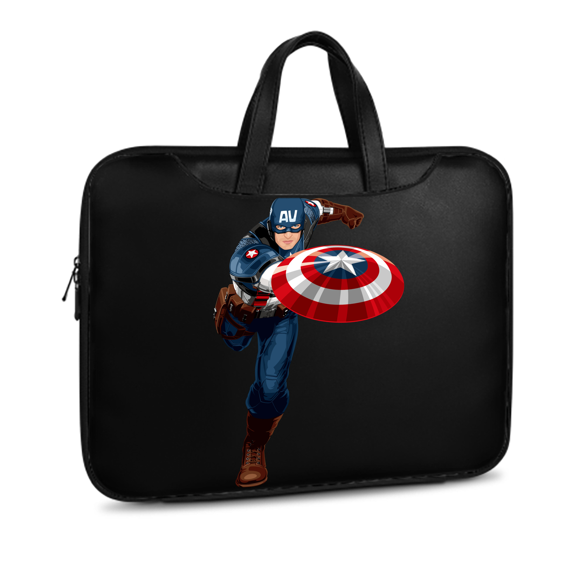 （画像用） アベンジャーズ The Avengers レザーラップトップバッグ　ノートパソコンケース