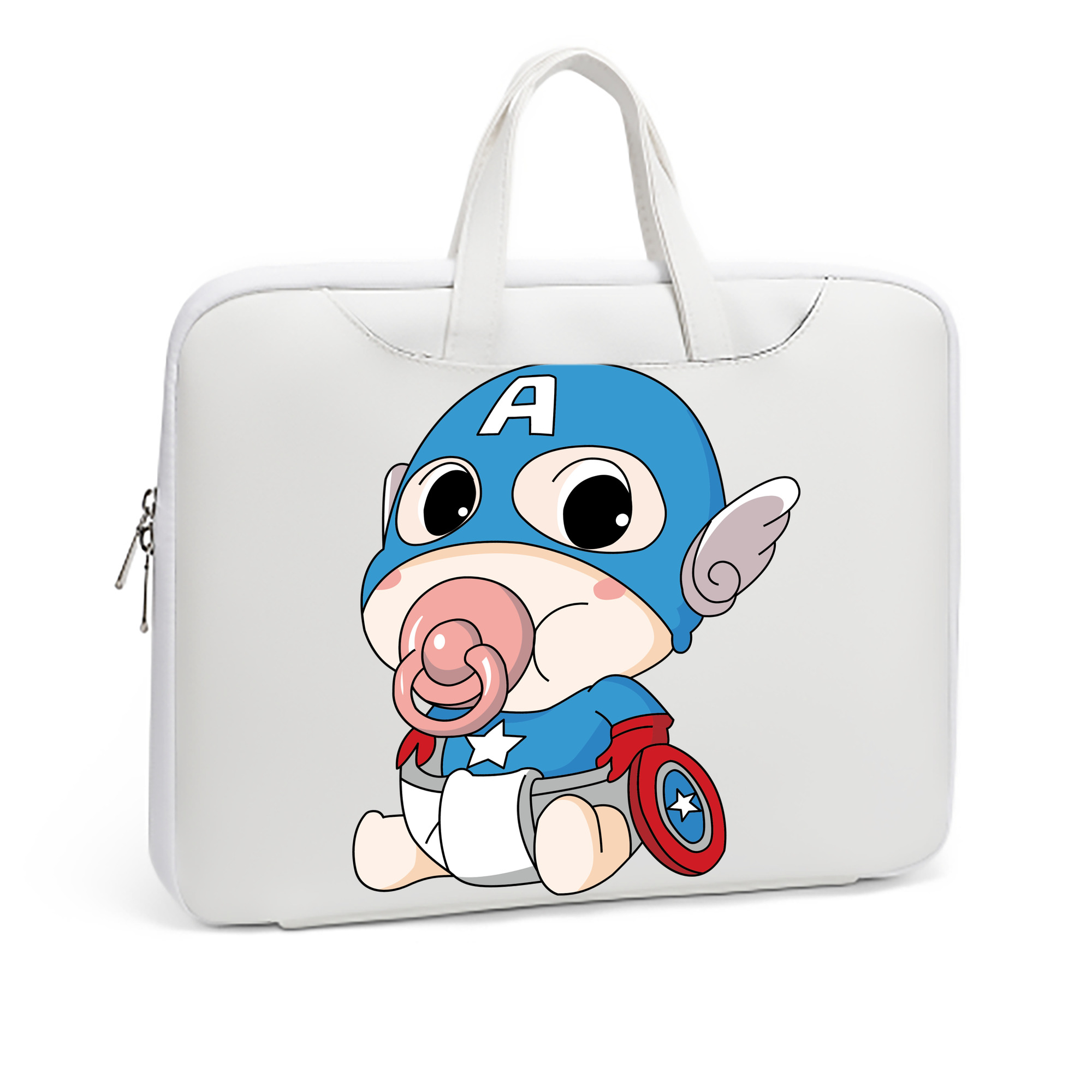 （画像用） アベンジャーズ The Avengers レザーラップトップバッグ　ノートパソコンケース