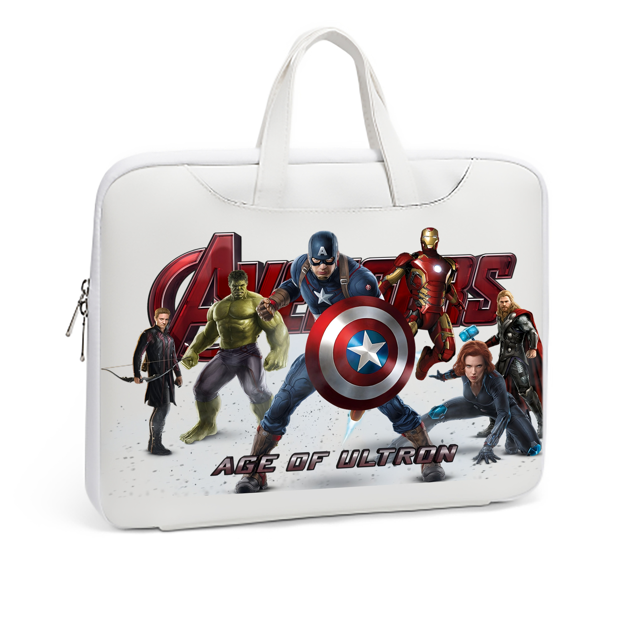 （画像用） アベンジャーズ The Avengers レザーラップトップバッグ　ノートパソコンケース
