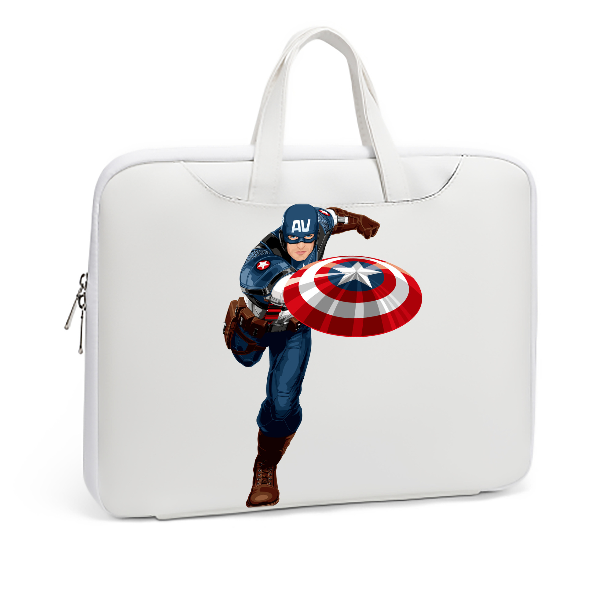 （画像用） アベンジャーズ The Avengers レザーラップトップバッグ　ノートパソコンケース