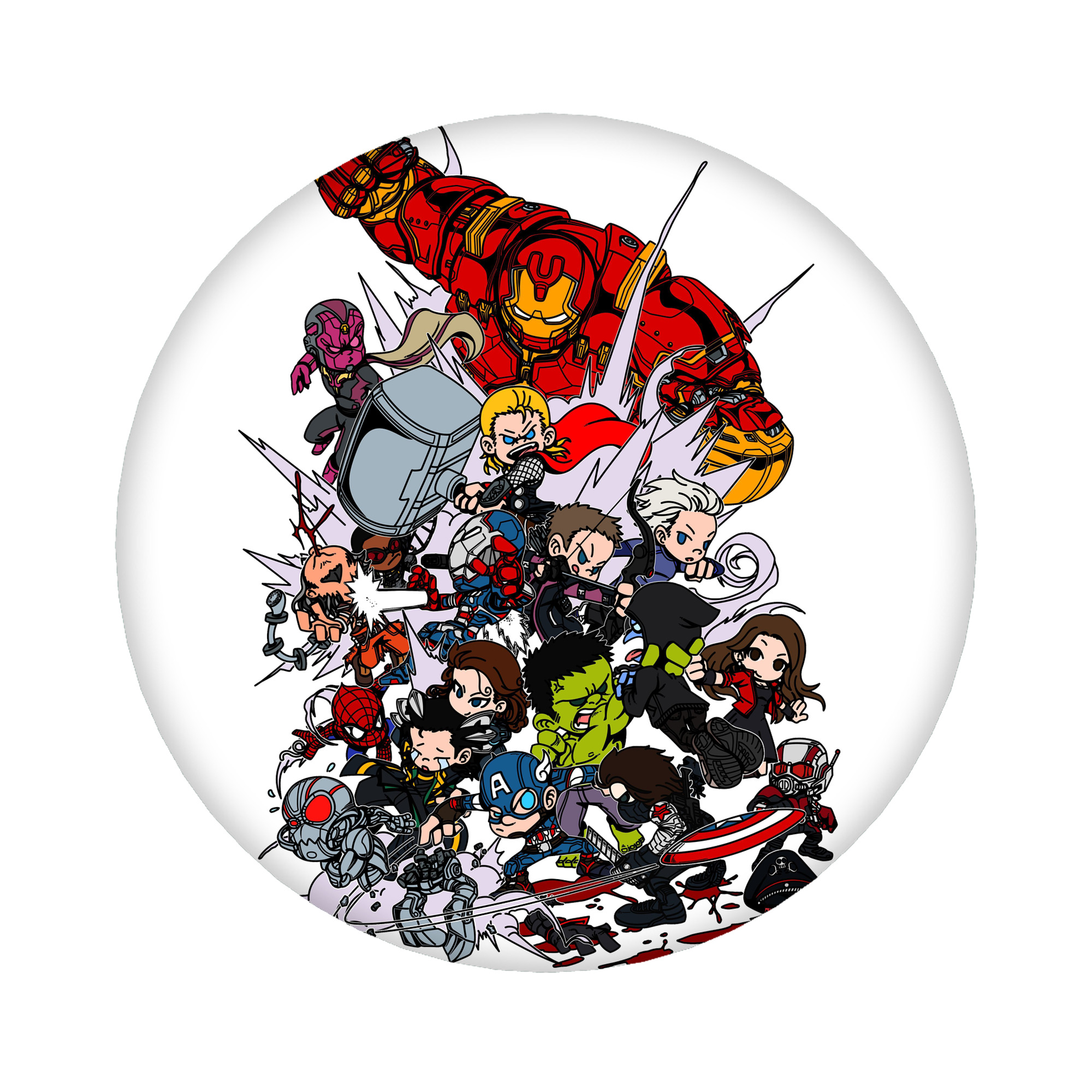 （画像用） アベンジャーズ The Avengers 6cm 缶バッジ 複数セット
