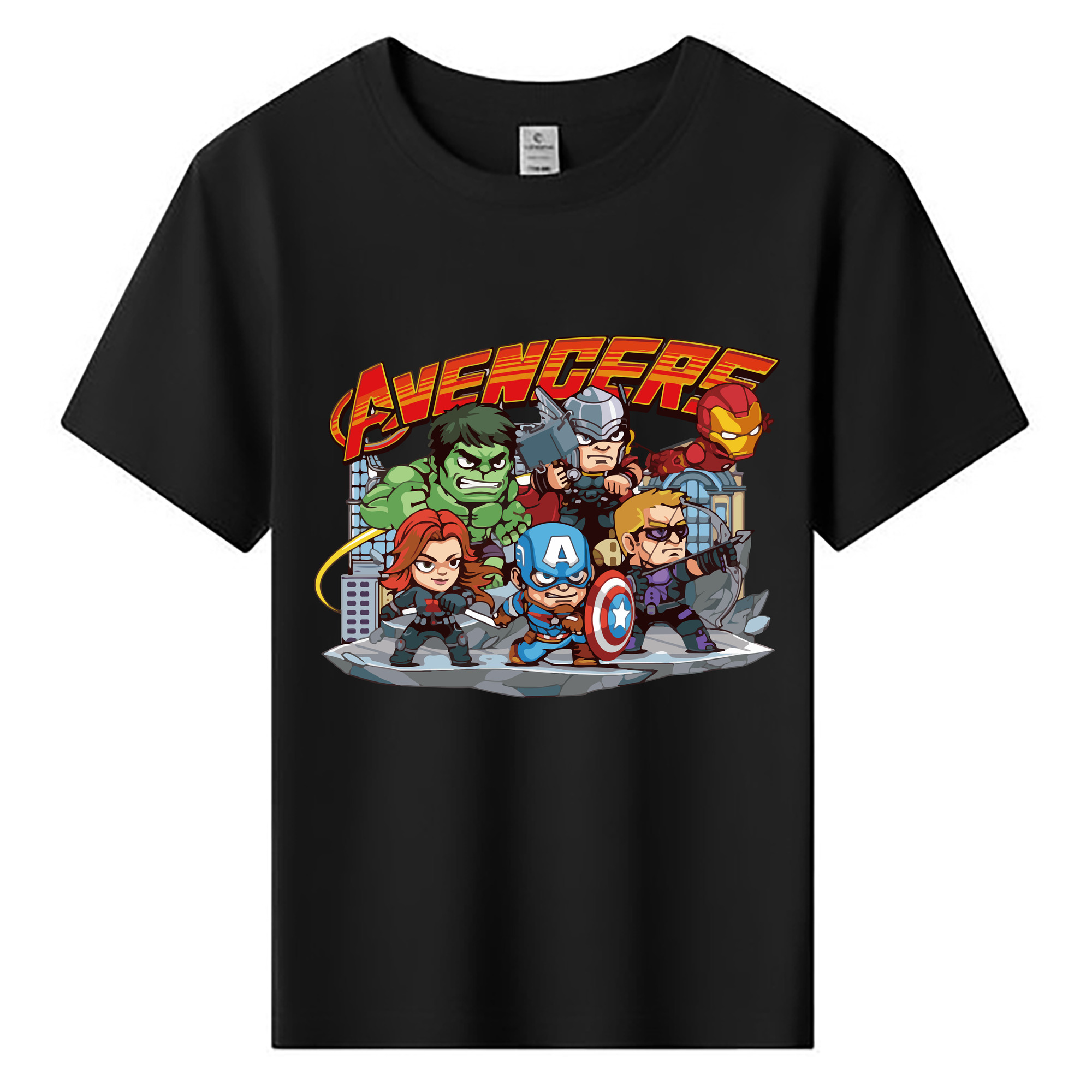 （画像用） アベンジャーズ The Avengers 綿100％キッズTシャツ（フロントプリント）