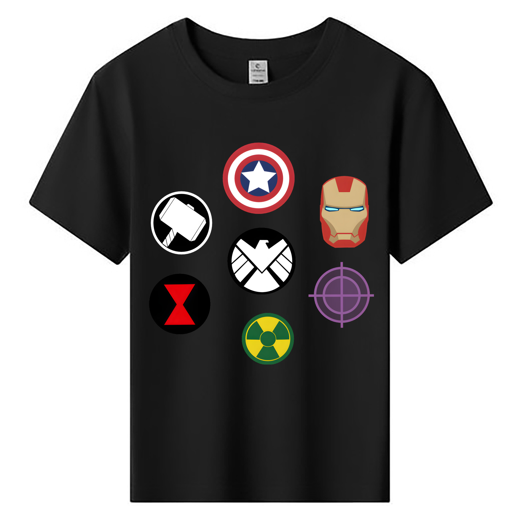 （画像用） アベンジャーズ The Avengers 綿100％キッズTシャツ（フロントプリント）