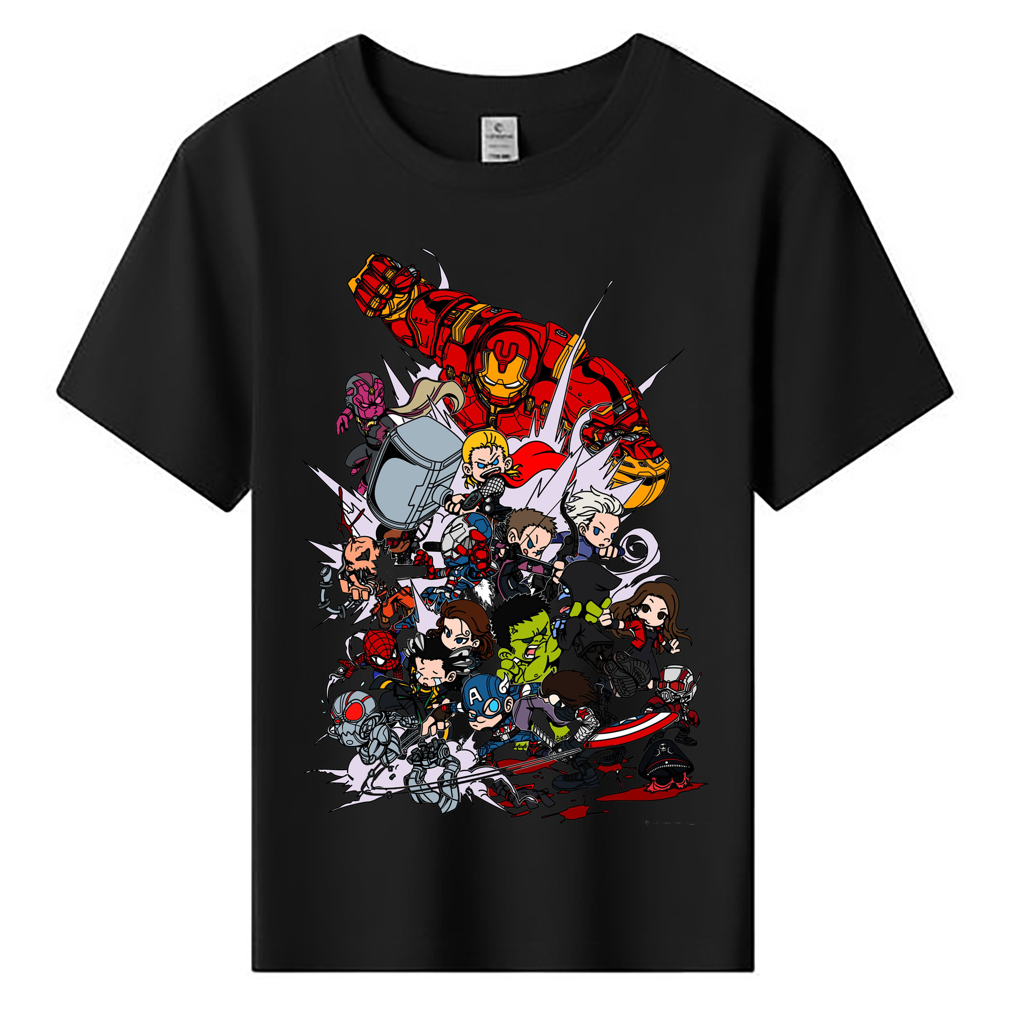 （画像用） アベンジャーズ The Avengers 綿100％キッズTシャツ（フロントプリント）
