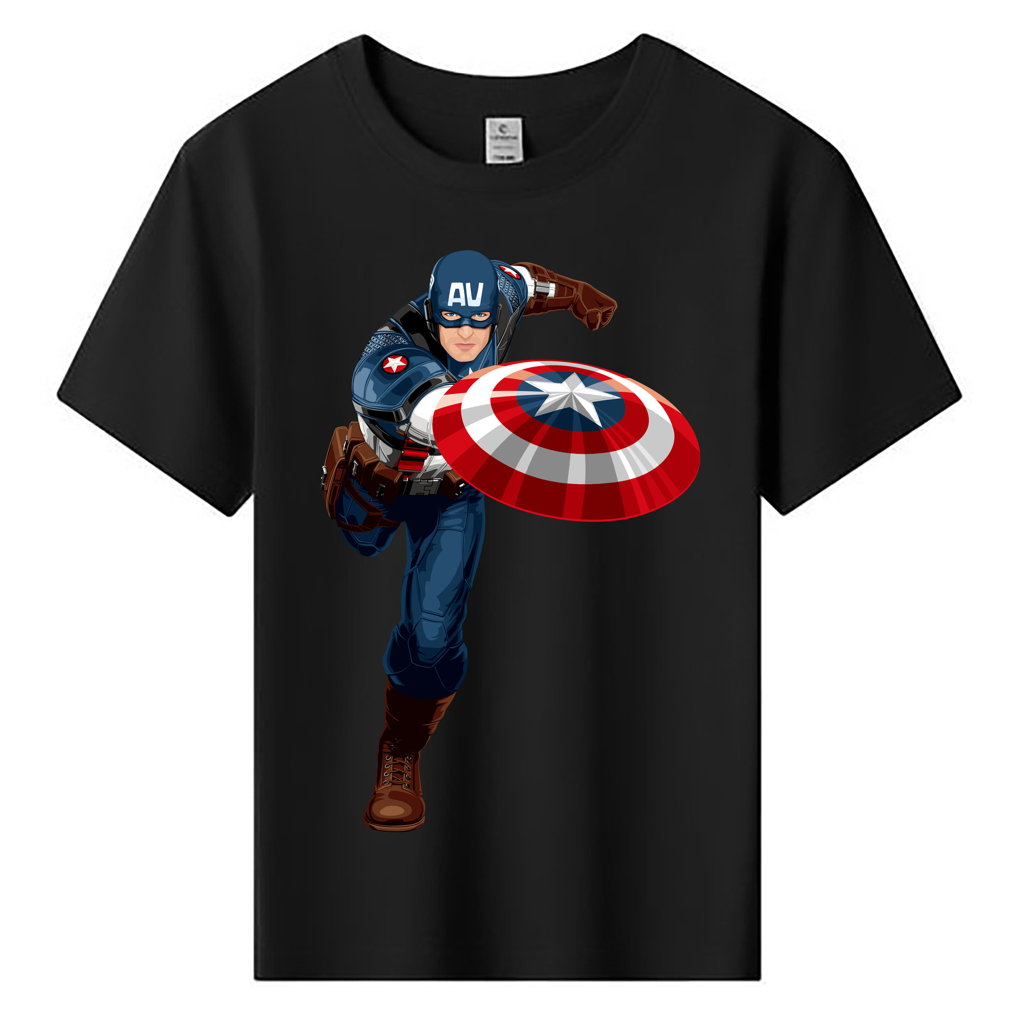 （画像用） アベンジャーズ The Avengers 綿100％キッズTシャツ（フロントプリント）