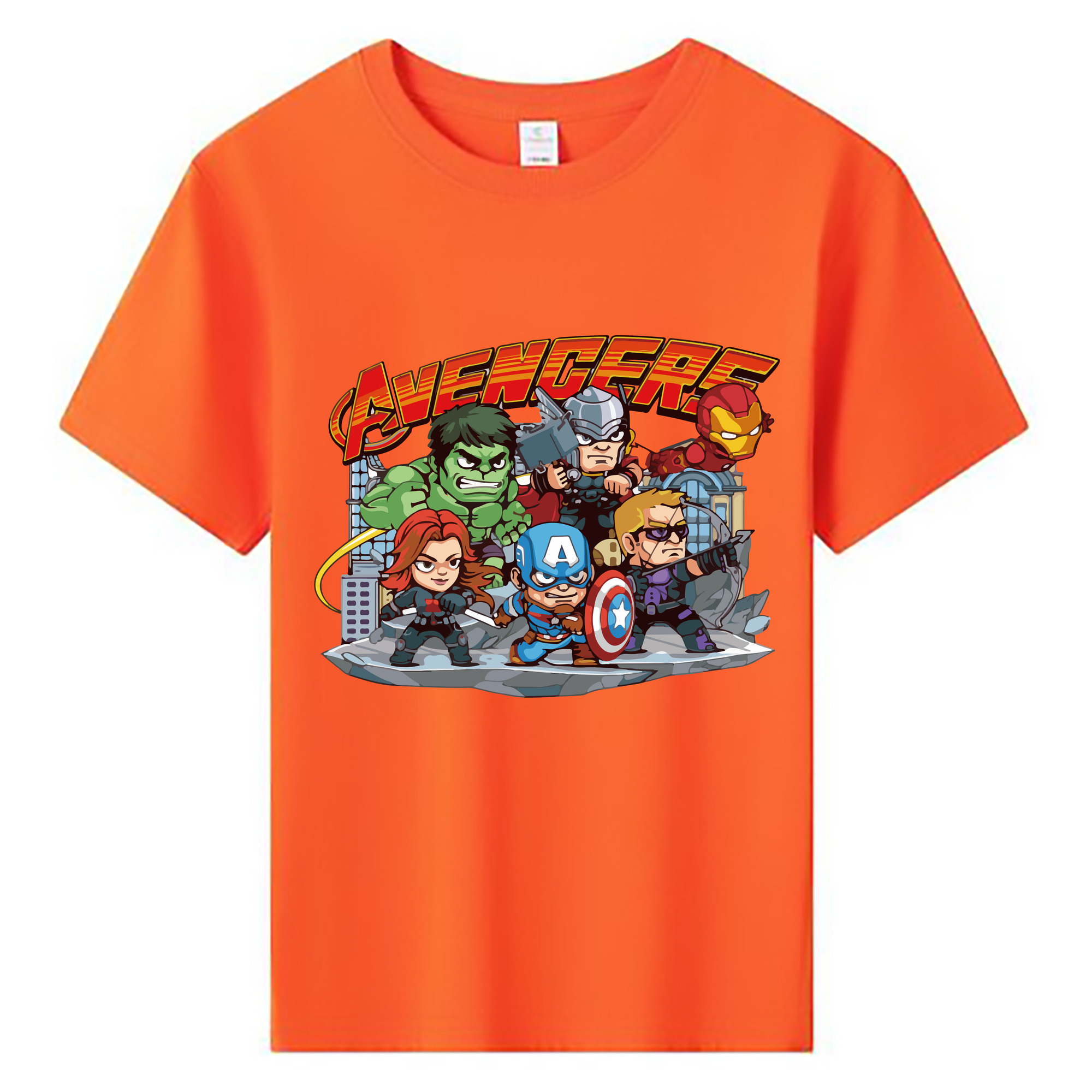 （画像用） アベンジャーズ The Avengers 綿100％キッズTシャツ（フロントプリント）