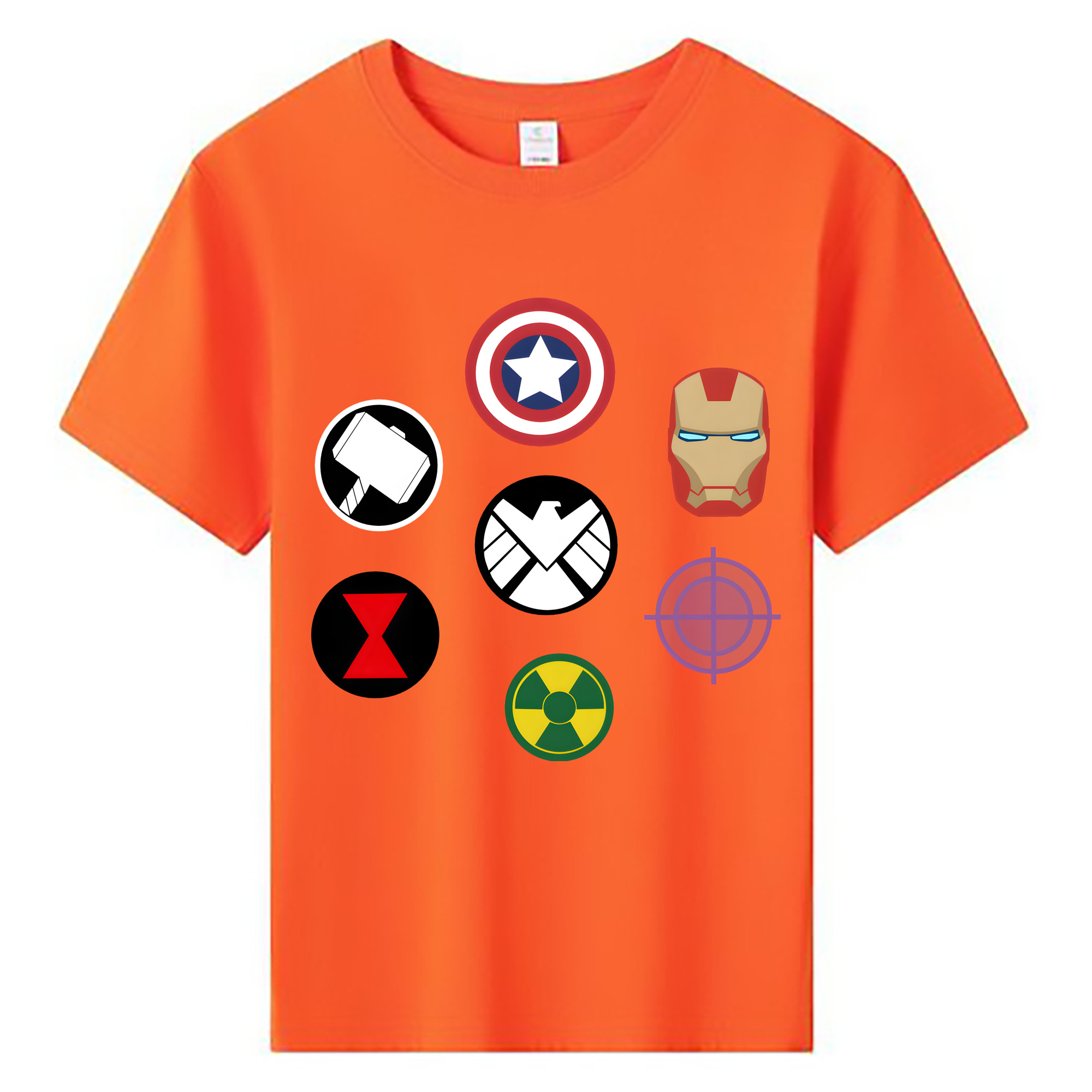 （画像用） アベンジャーズ The Avengers 綿100％キッズTシャツ（フロントプリント）