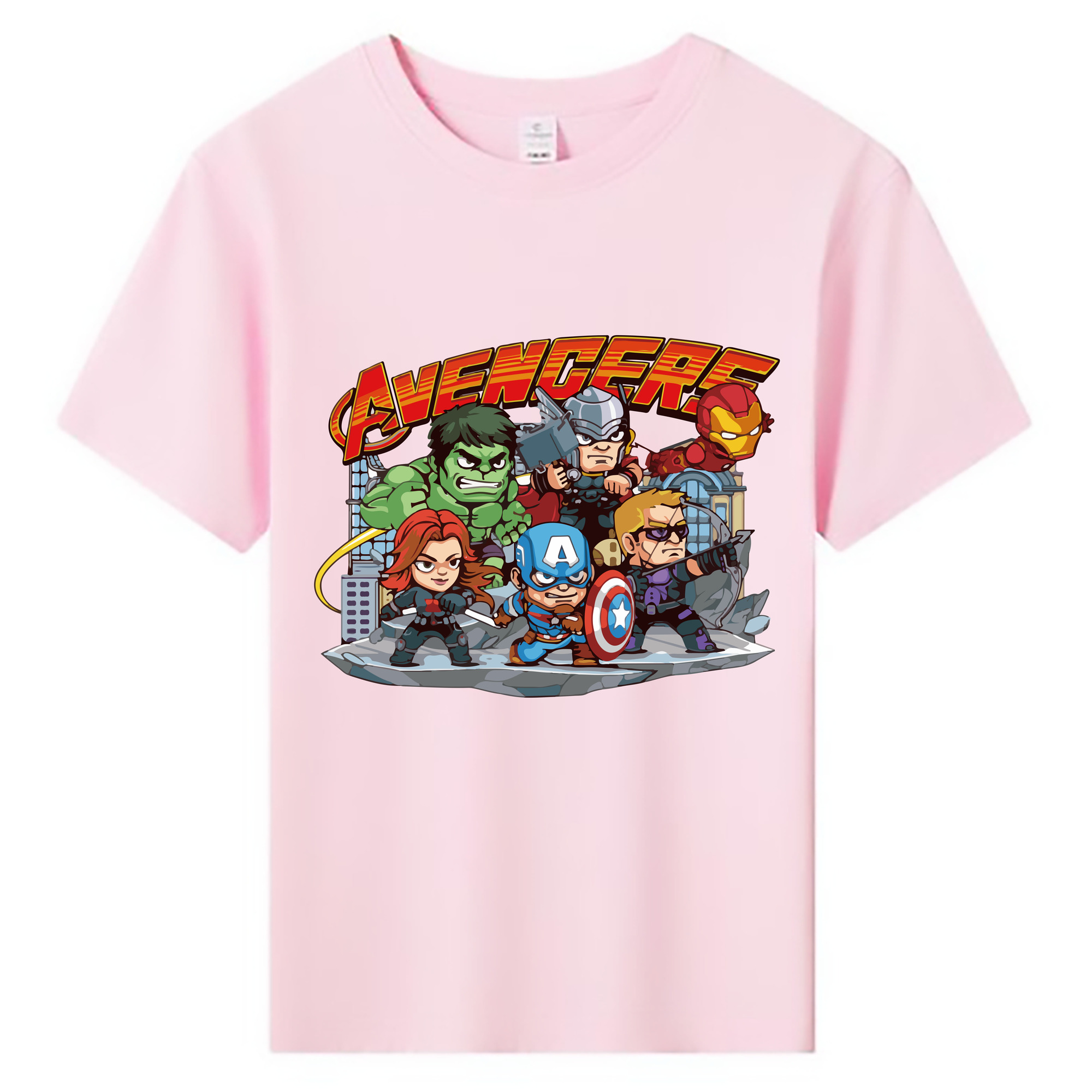 （画像用） アベンジャーズ The Avengers 綿100％キッズTシャツ（フロントプリント）
