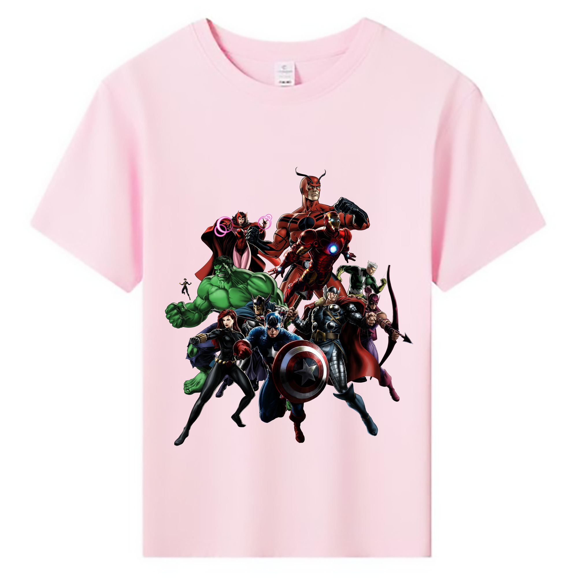 （画像用） アベンジャーズ The Avengers 綿100％キッズTシャツ（フロントプリント）