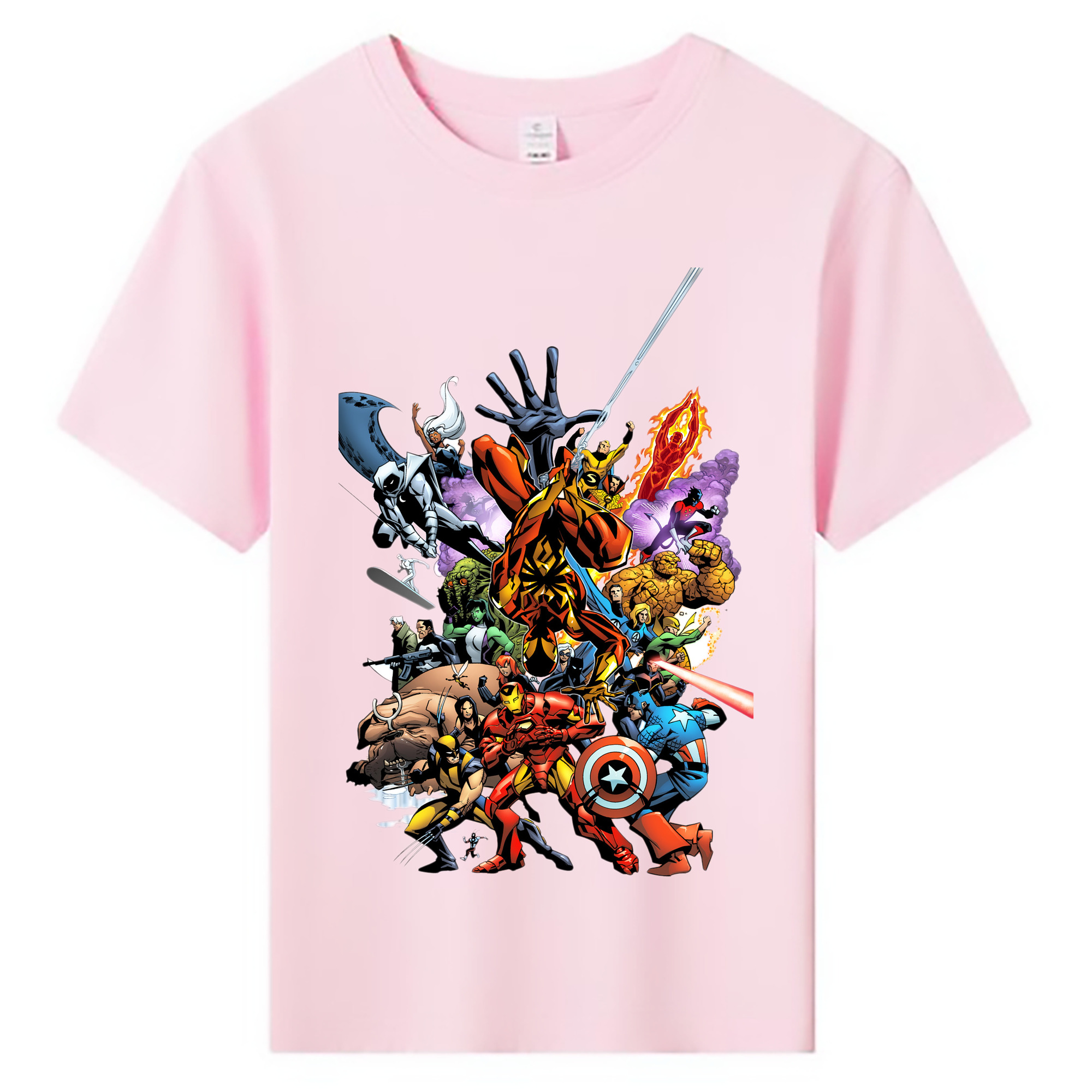 （画像用） アベンジャーズ The Avengers 綿100％キッズTシャツ（フロントプリント）