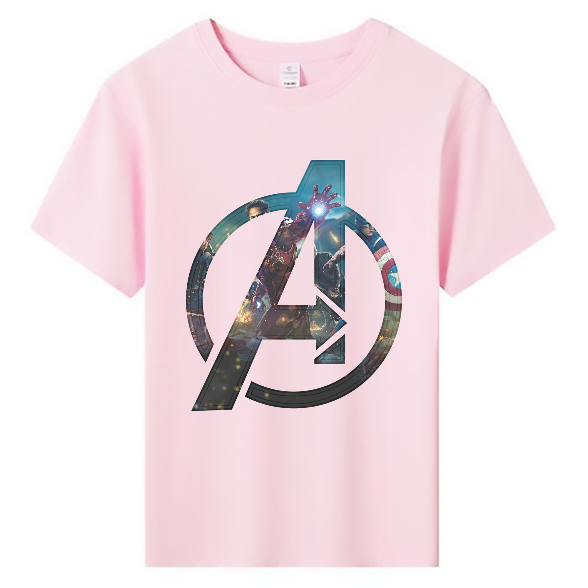 （画像用） アベンジャーズ The Avengers 綿100％キッズTシャツ（フロントプリント）