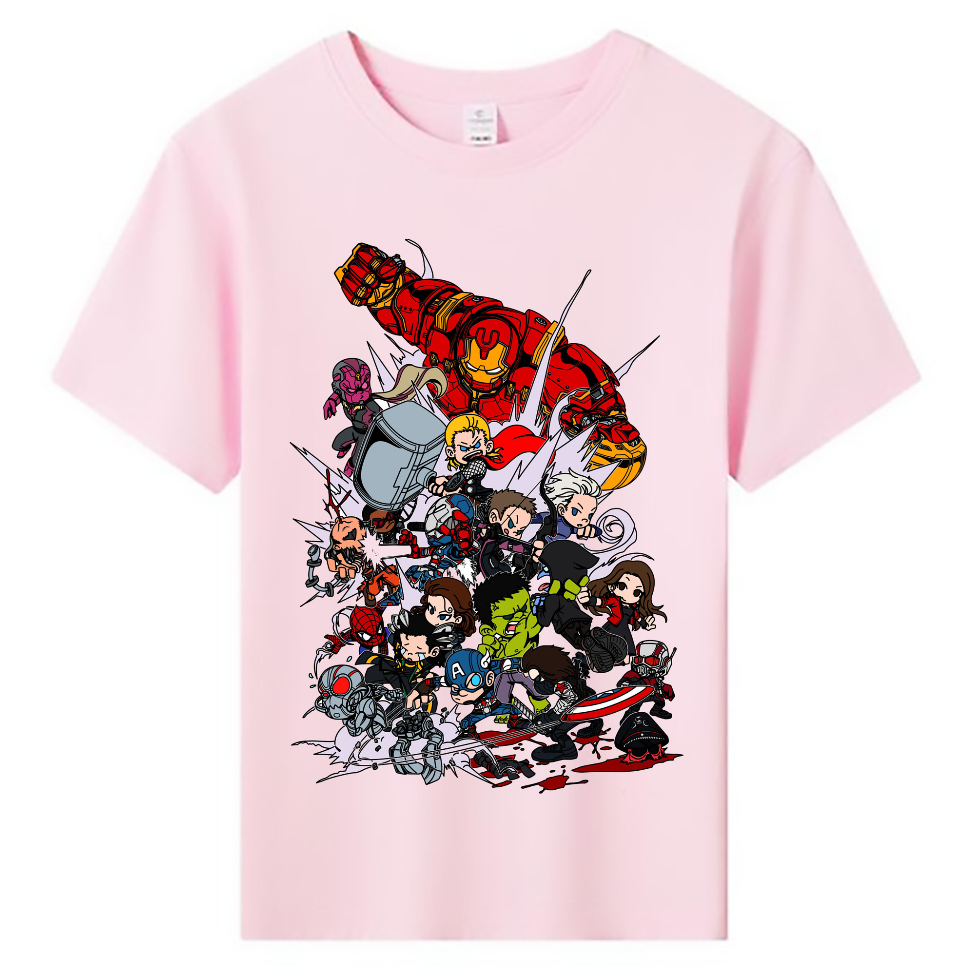 （画像用） アベンジャーズ The Avengers 綿100％キッズTシャツ（フロントプリント）