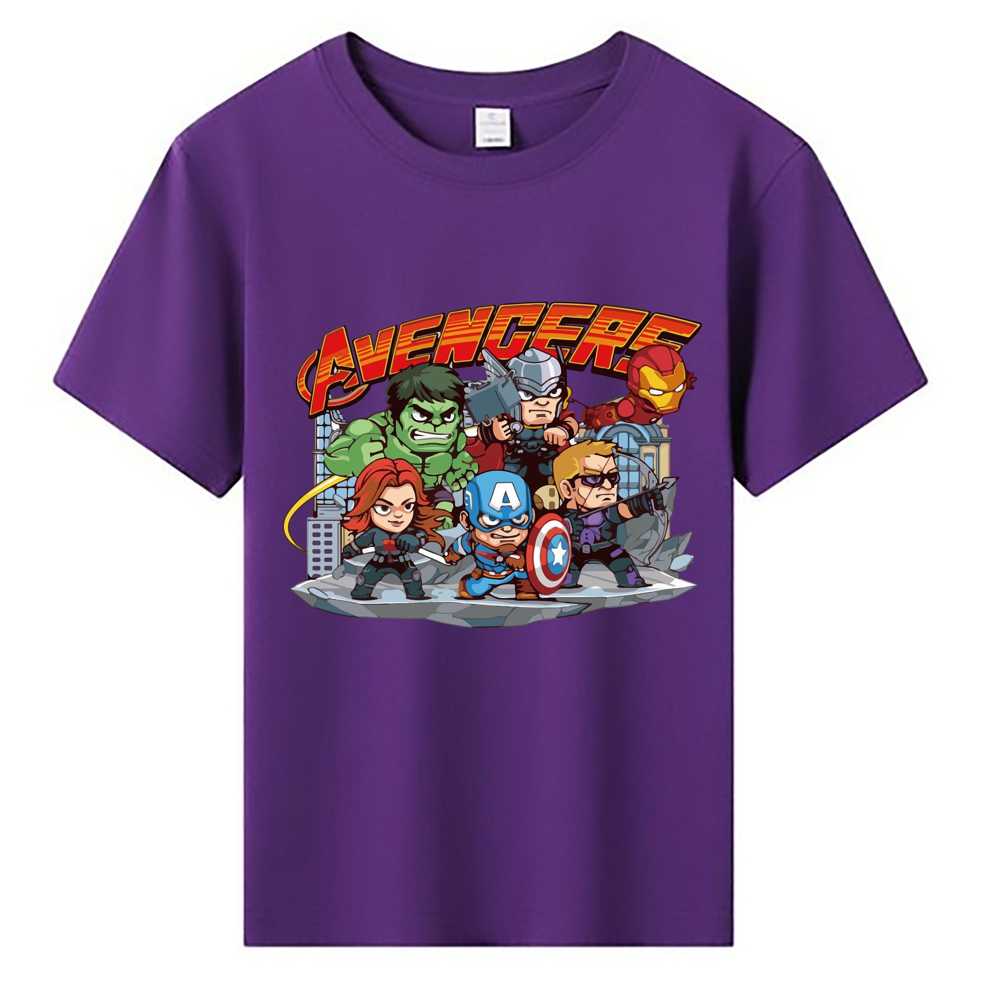 （画像用） アベンジャーズ The Avengers 綿100％キッズTシャツ（フロントプリント）