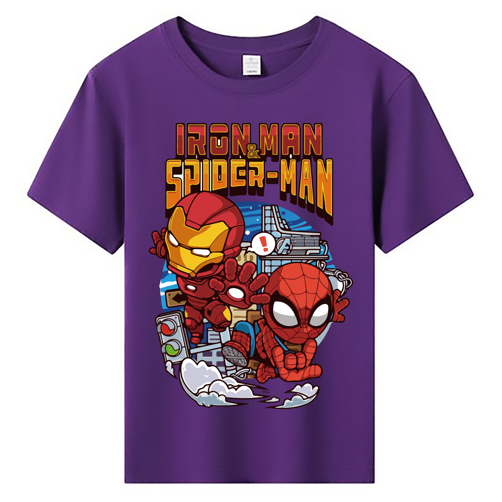 （画像用） アベンジャーズ The Avengers 綿100％キッズTシャツ（フロントプリント）