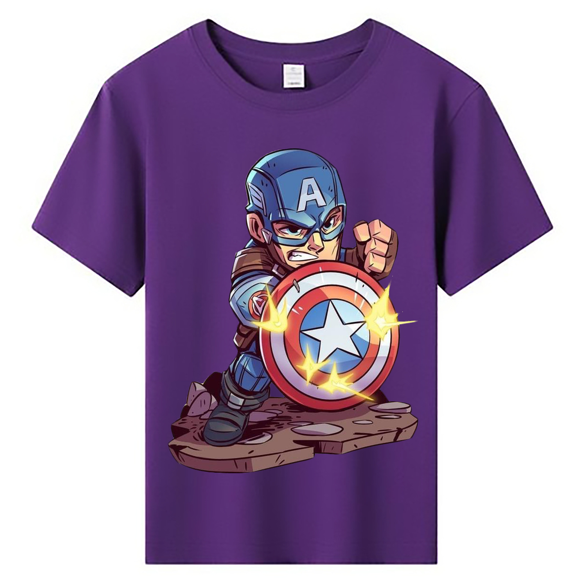 （画像用） アベンジャーズ The Avengers 綿100％キッズTシャツ（フロントプリント）