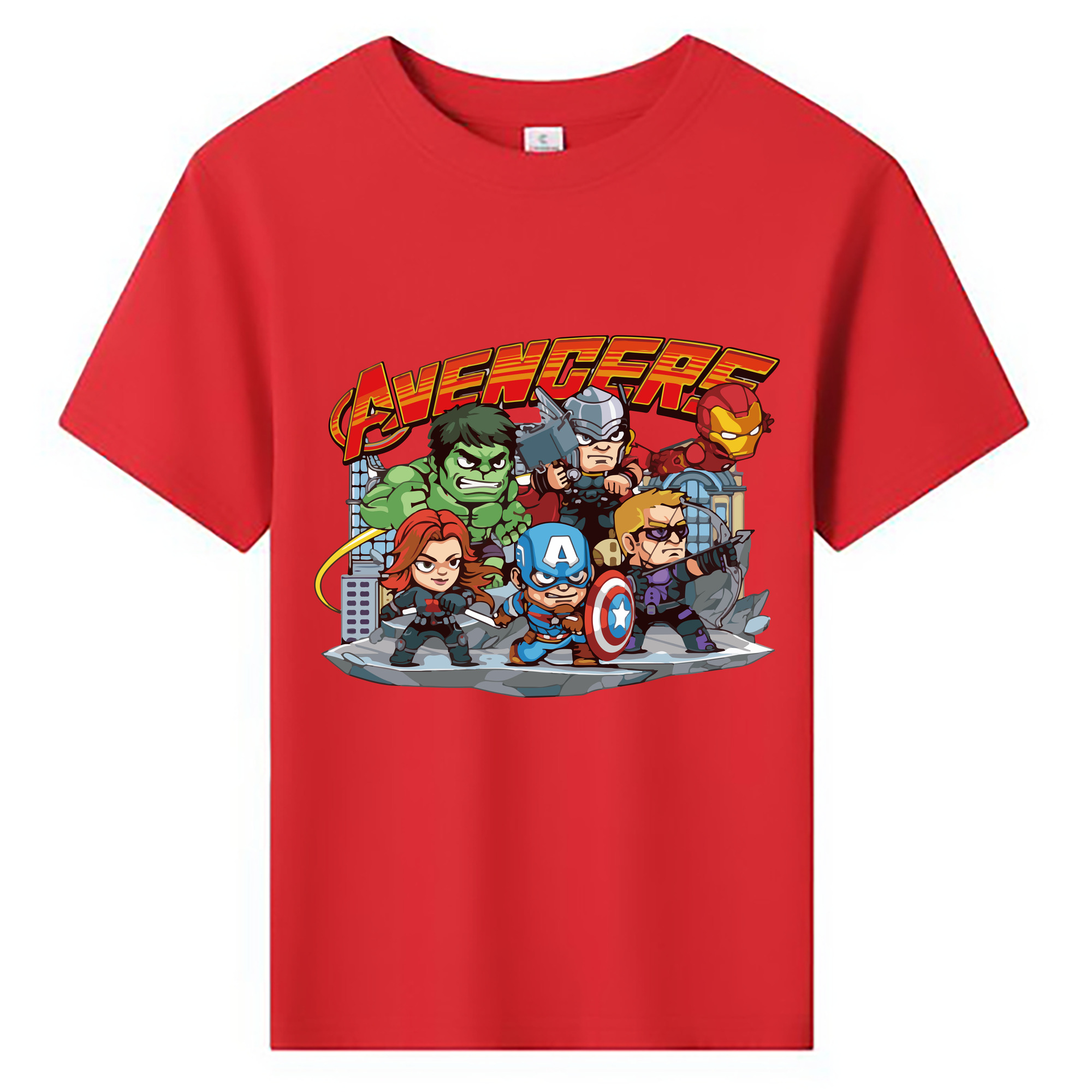 （画像用） アベンジャーズ The Avengers 綿100％キッズTシャツ（フロントプリント）