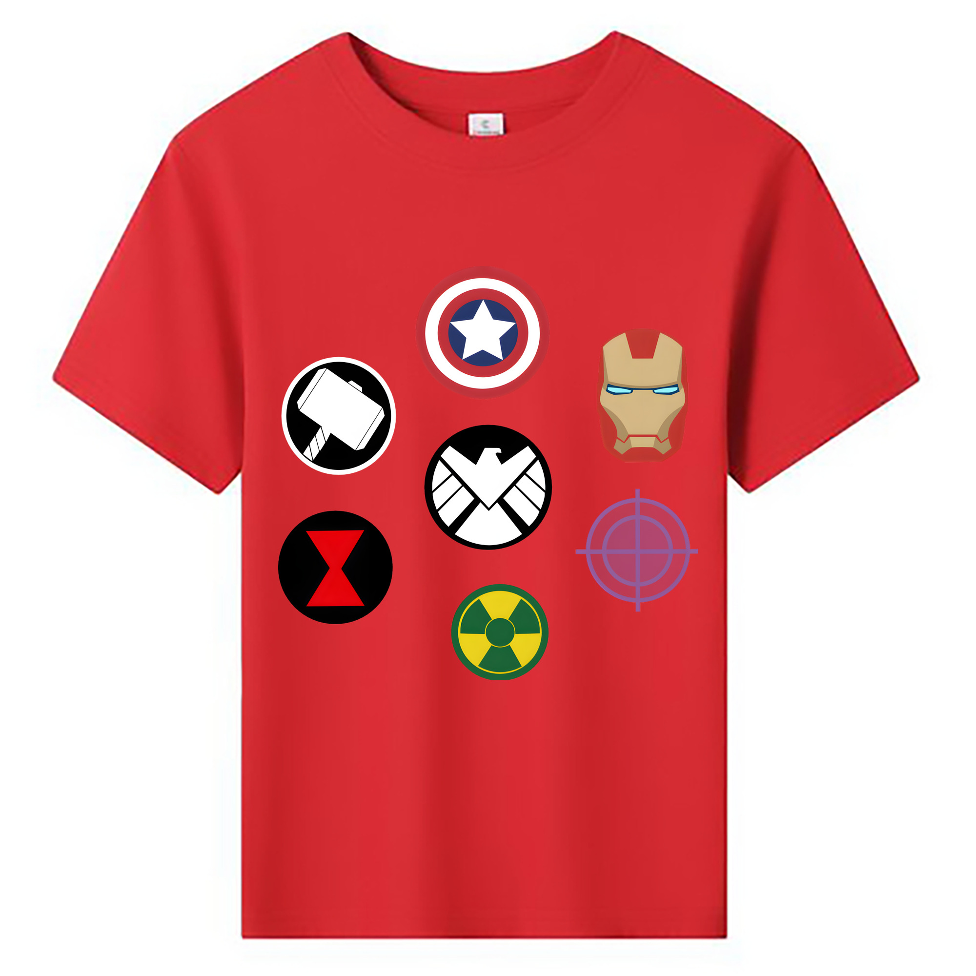 （画像用） アベンジャーズ The Avengers 綿100％キッズTシャツ（フロントプリント）