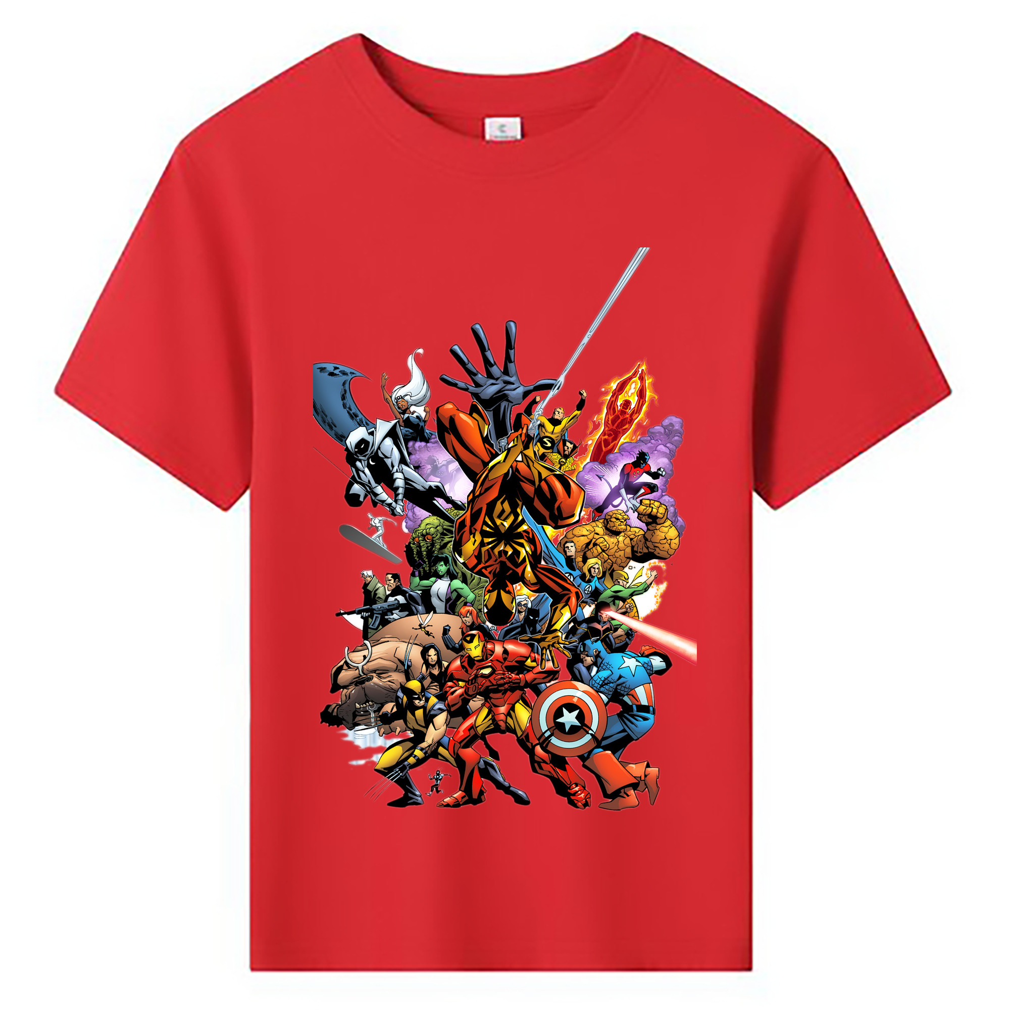 （画像用） アベンジャーズ The Avengers 綿100％キッズTシャツ（フロントプリント）