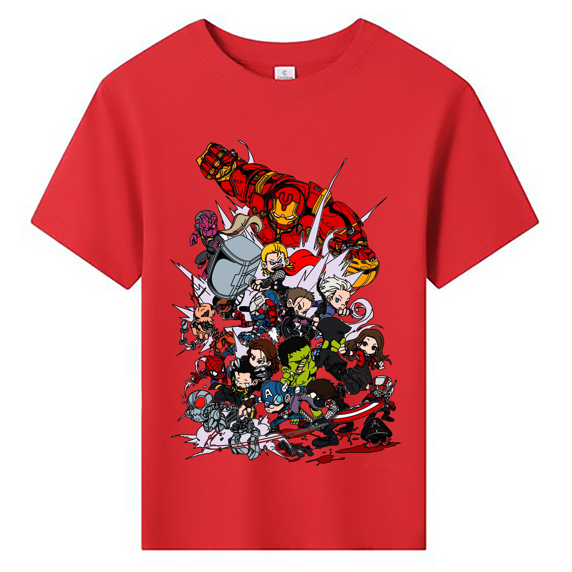 （画像用） アベンジャーズ The Avengers 綿100％キッズTシャツ（フロントプリント）