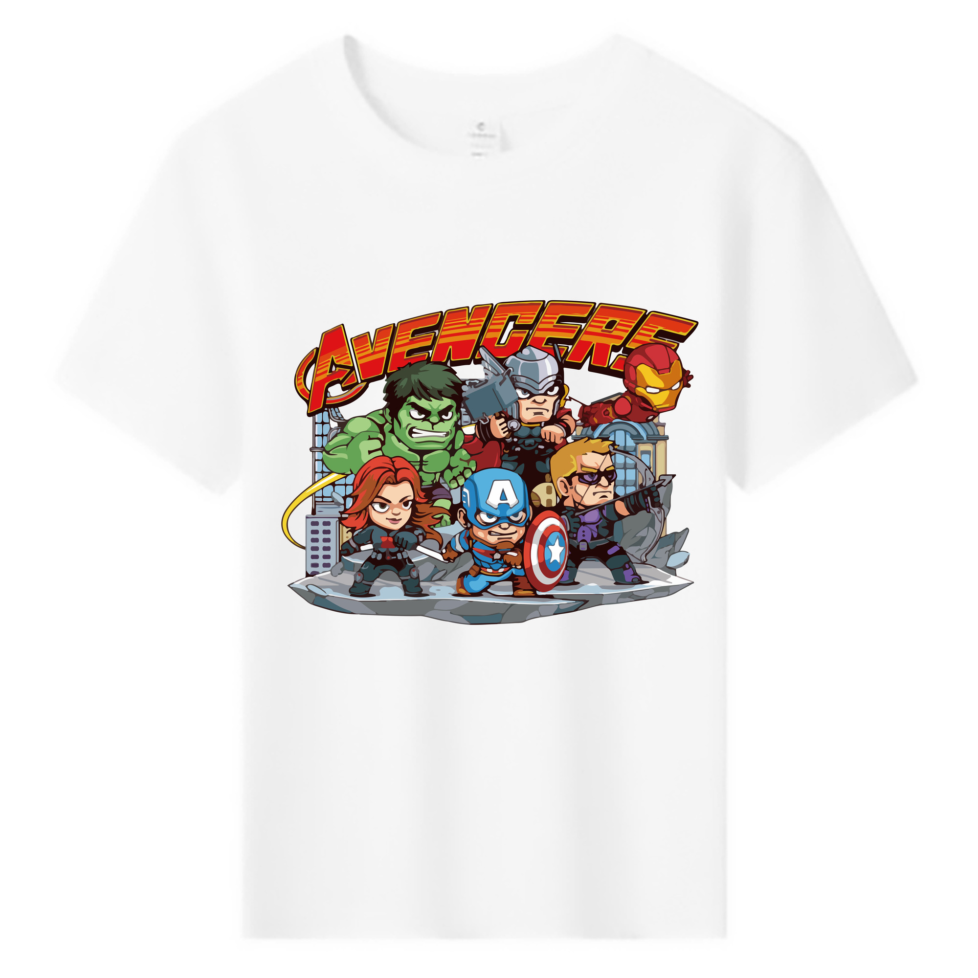 （画像用） アベンジャーズ The Avengers 綿100％キッズTシャツ（フロントプリント）