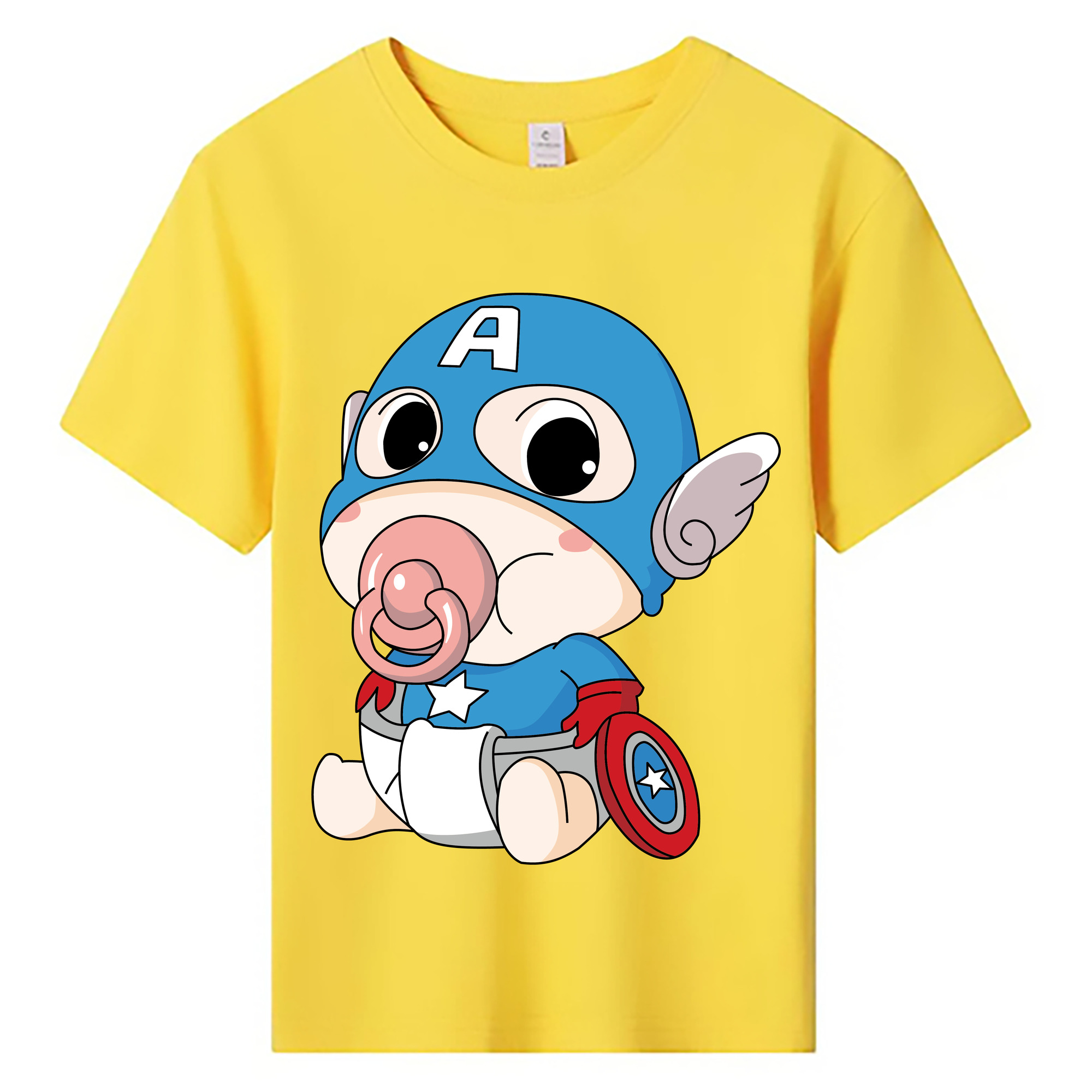 （画像用） アベンジャーズ The Avengers 綿100％キッズTシャツ（フロントプリント）
