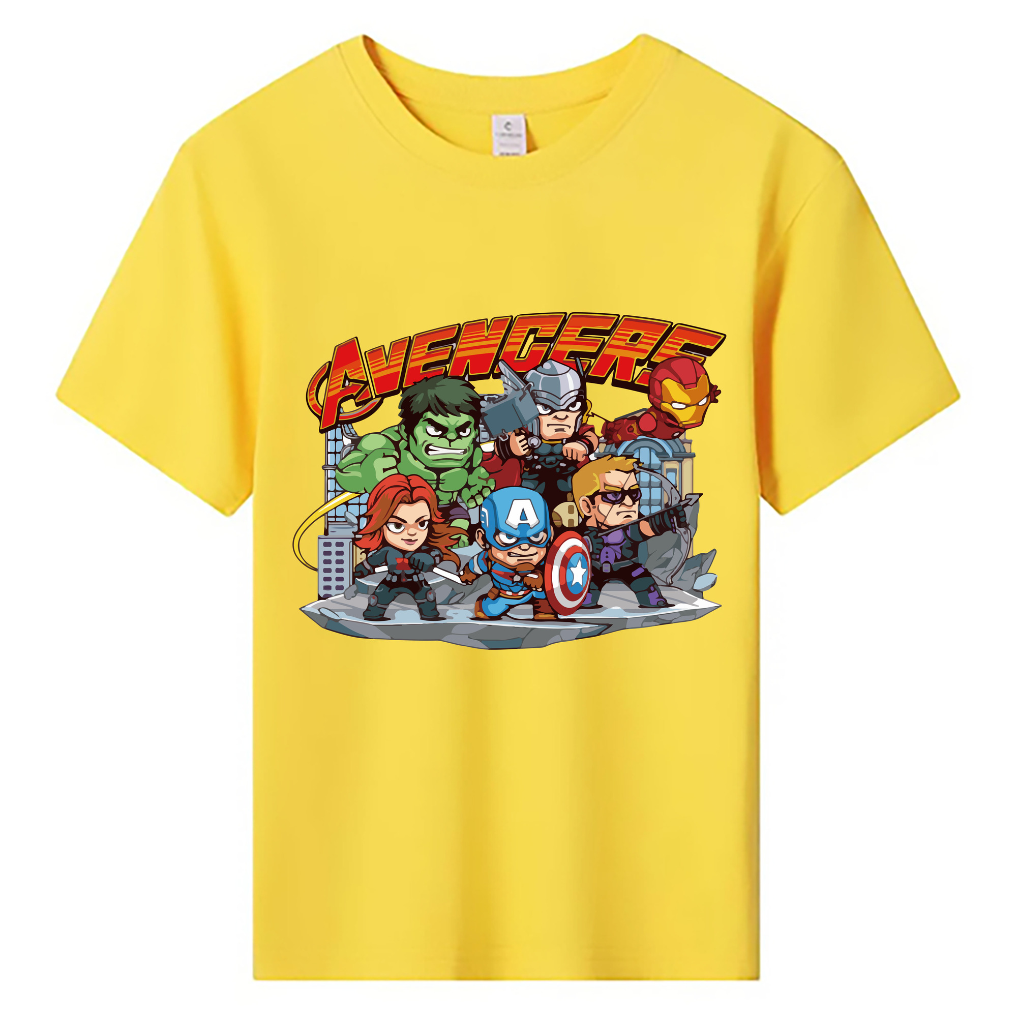 （画像用） アベンジャーズ The Avengers 綿100％キッズTシャツ（フロントプリント）