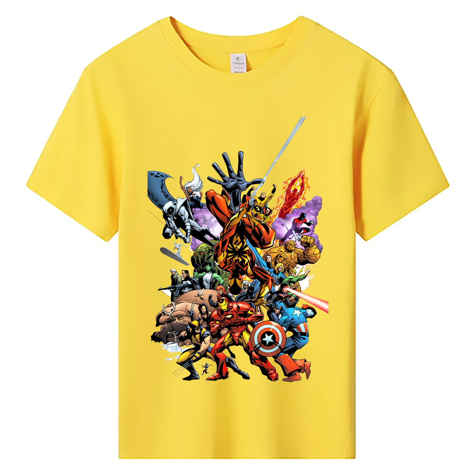 （画像用） アベンジャーズ The Avengers 綿100％キッズTシャツ（フロントプリント）