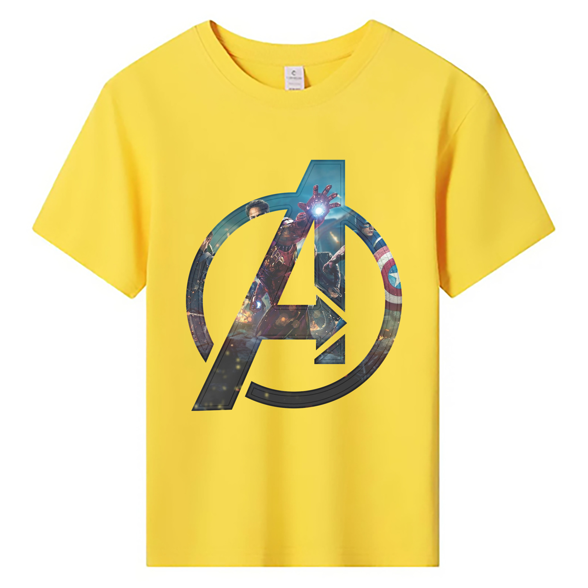 （画像用） アベンジャーズ The Avengers 綿100％キッズTシャツ（フロントプリント）
