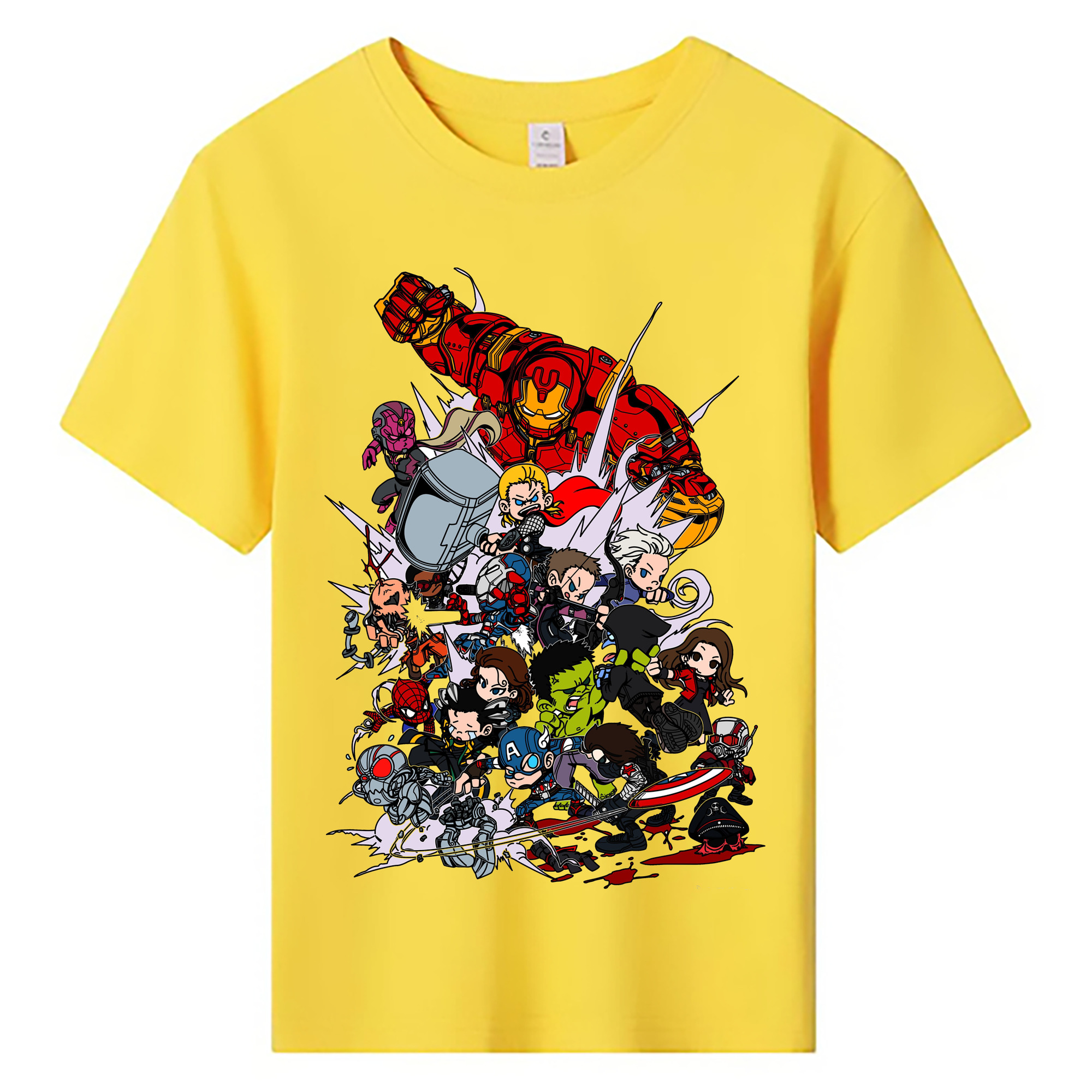 （画像用） アベンジャーズ The Avengers 綿100％キッズTシャツ（フロントプリント）