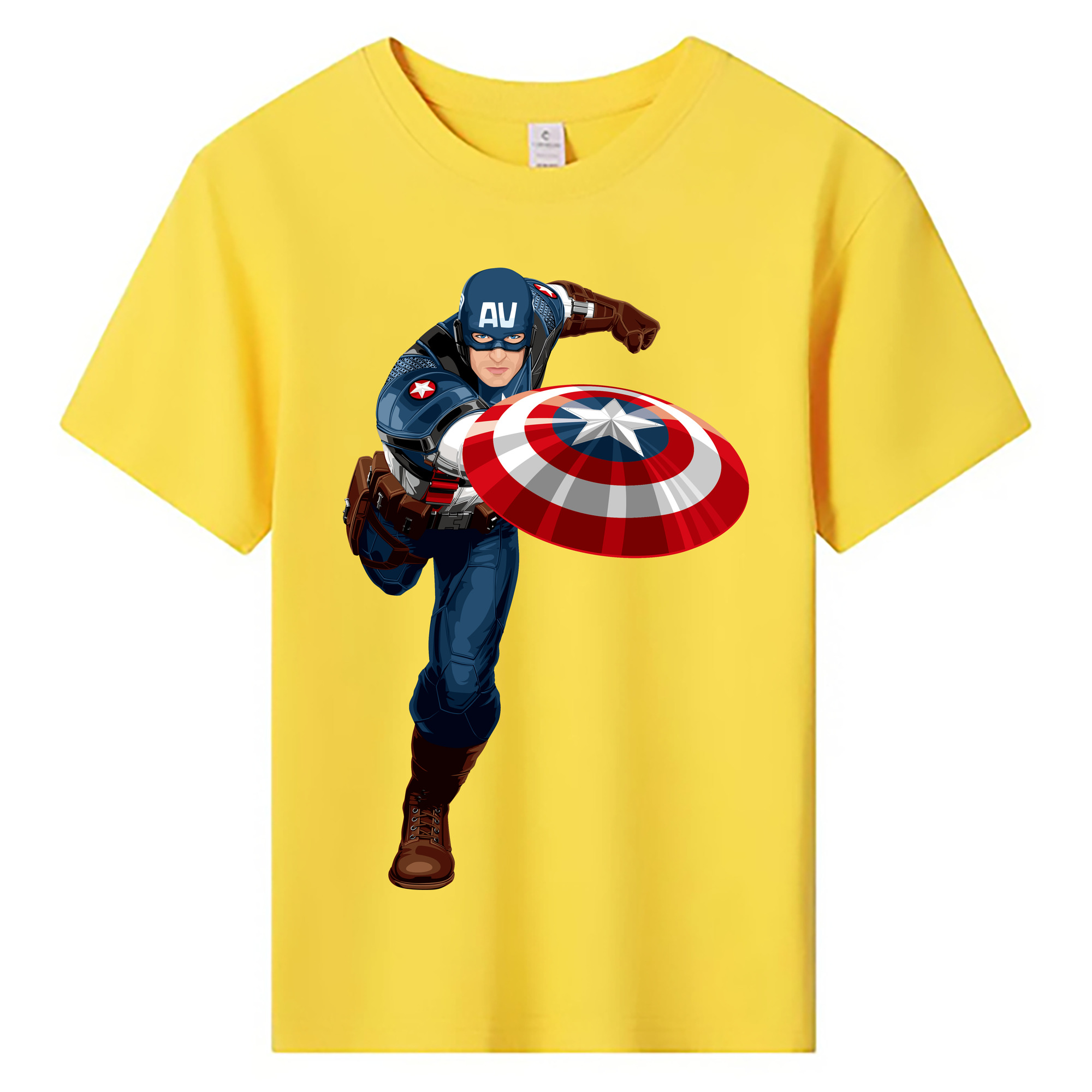 （画像用） アベンジャーズ The Avengers 綿100％キッズTシャツ（フロントプリント）